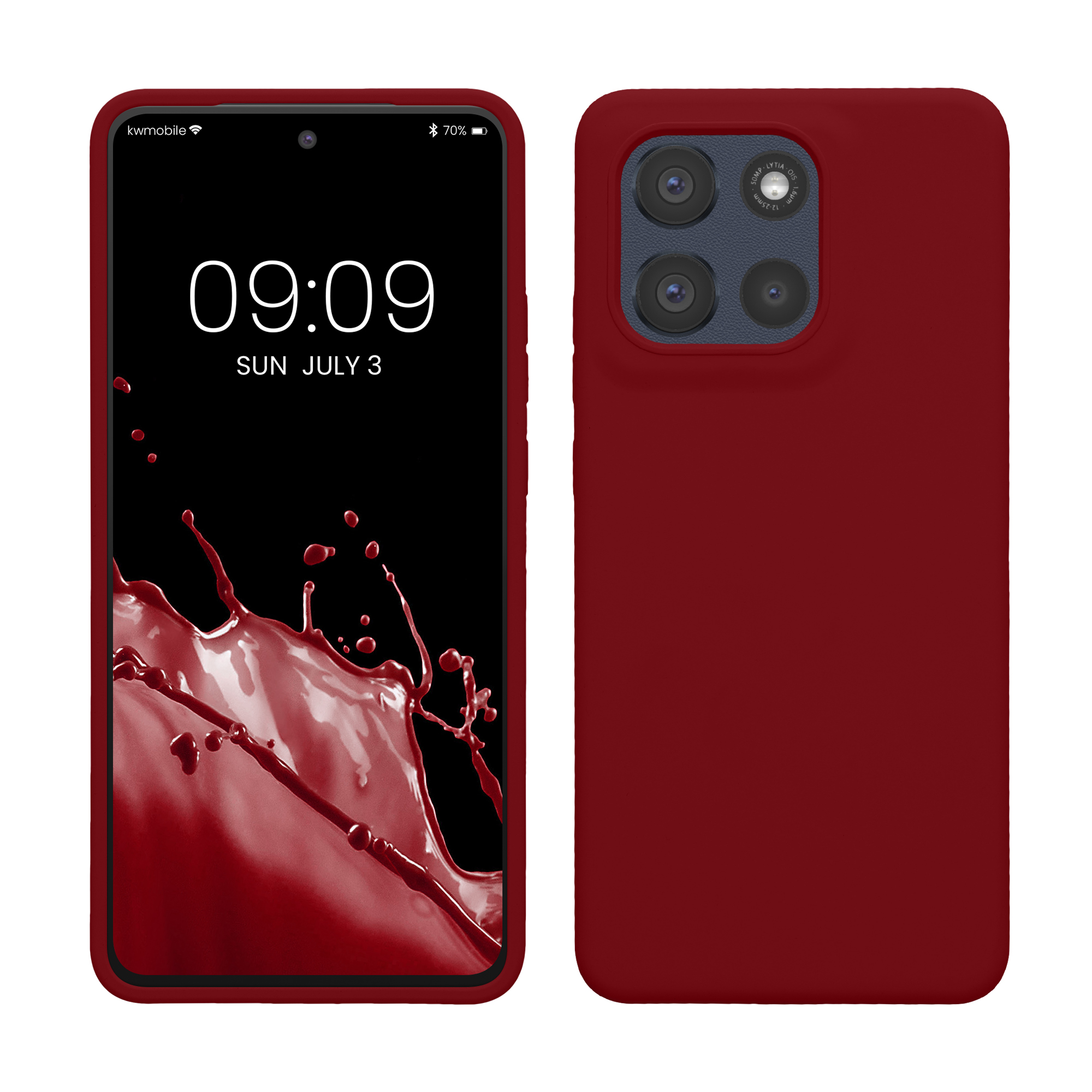 Kwmobile Silikonový kryt Motorola Moto G86 Power 5G rebarborově červená