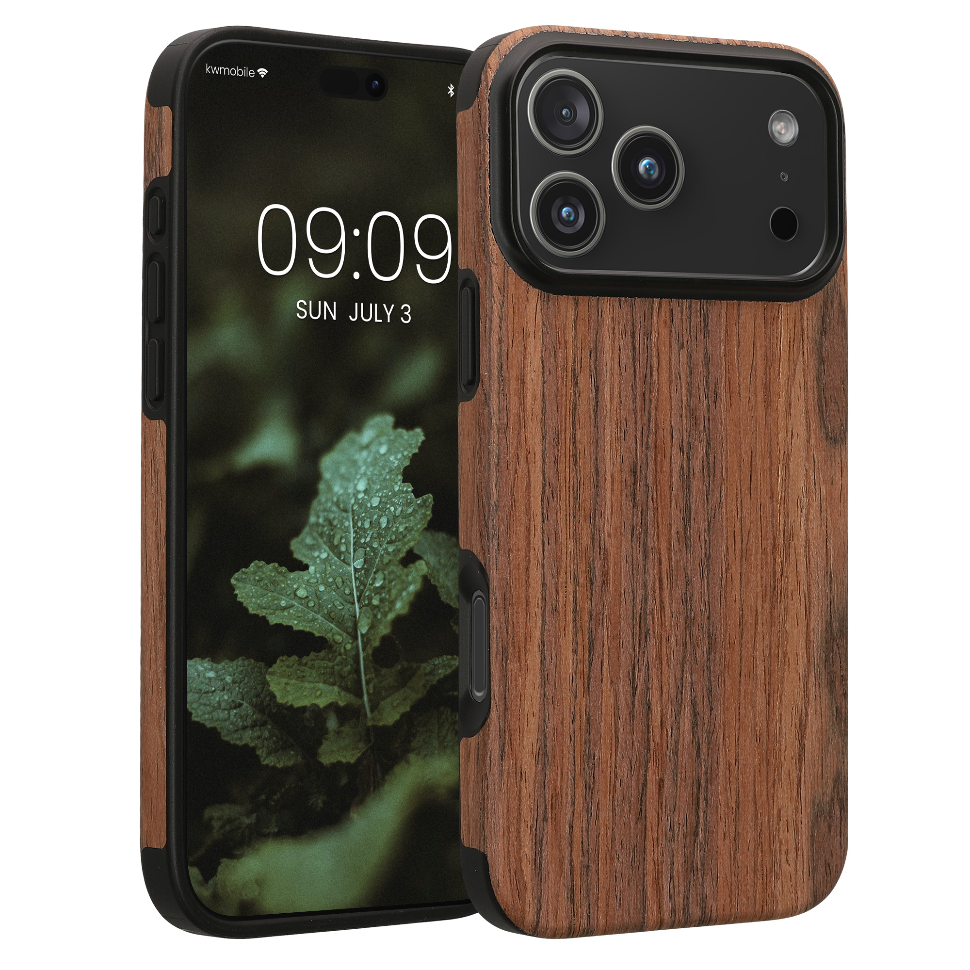 Kryt s dekorem dřeva Kwmobile pro iPhone 17 Pro Max - hnědý dekor dřeva