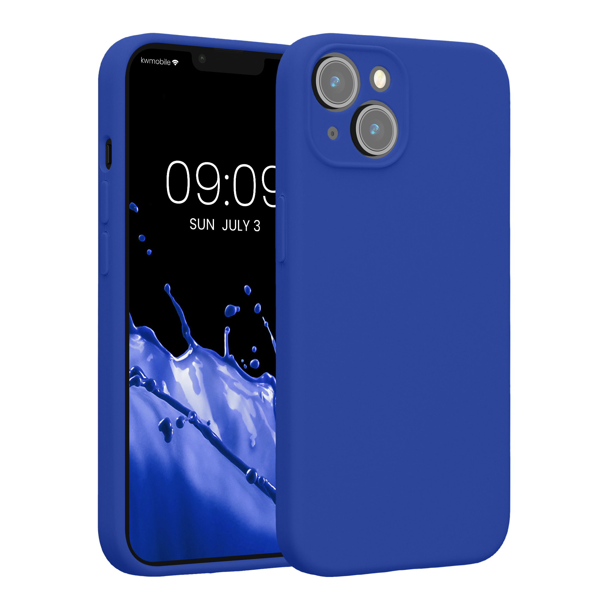 Kryt na mobil iPhone 14 kwmobile tenký soft touch TPU baltická modrá