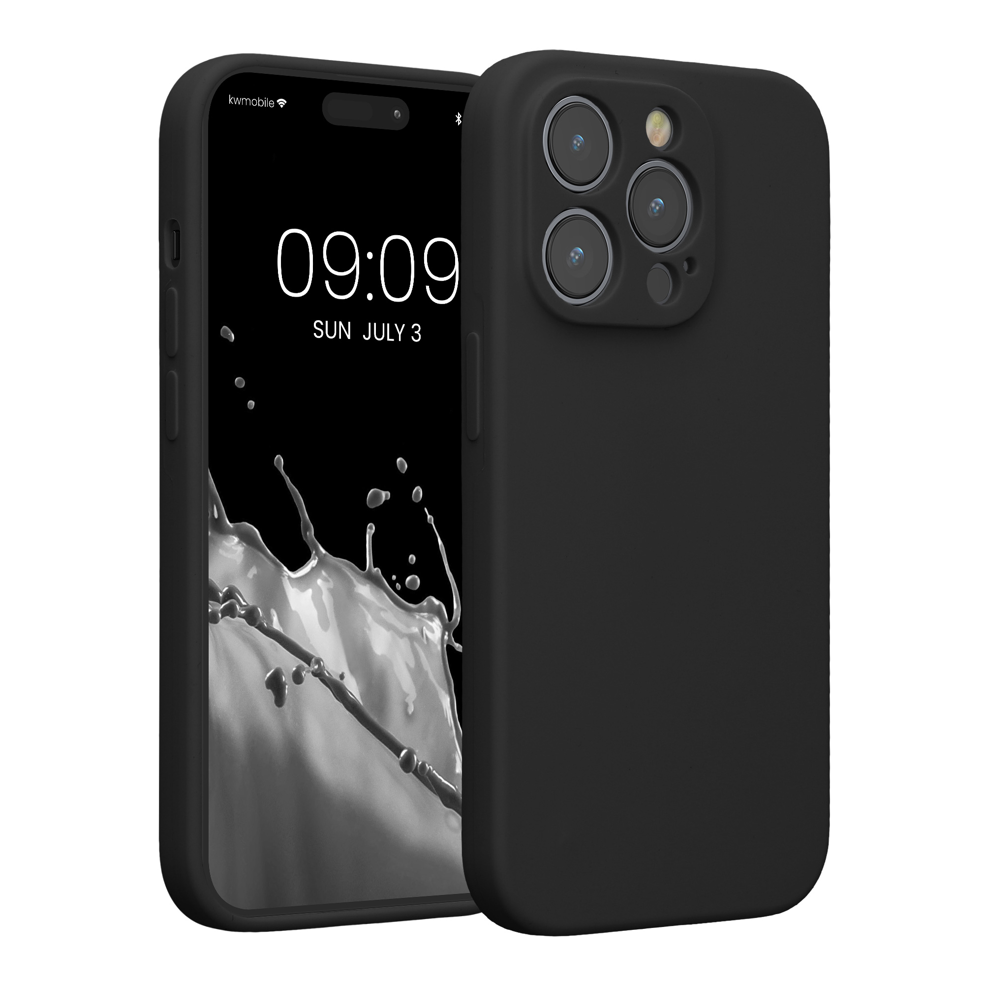 Pouzdro pro Apple iPhone 14 Pro kwmobile tenké silikonové - černá
