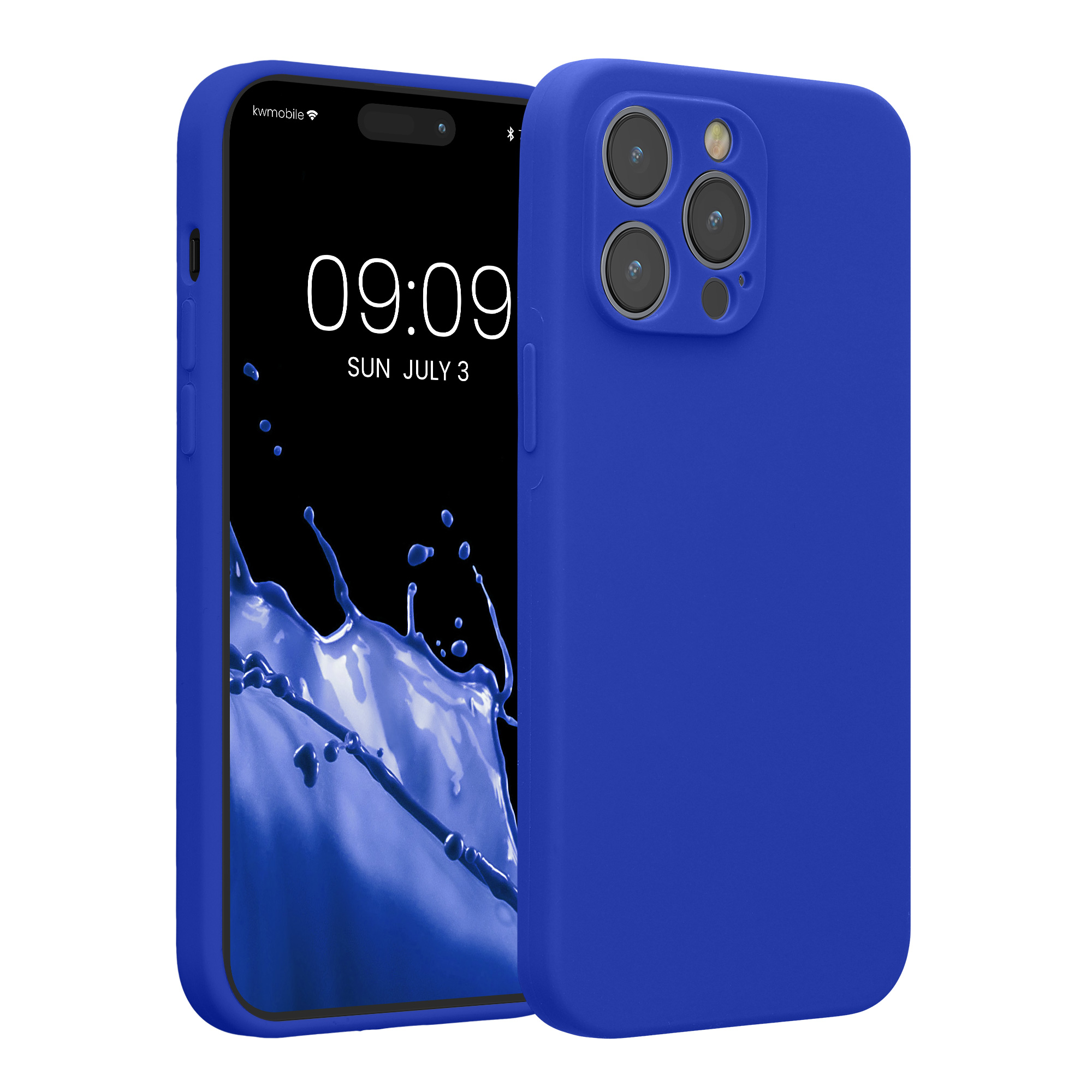 Pouzdro pro Apple iPhone 14 Pro Max kwmobile tenké silikonové - baltská modrá