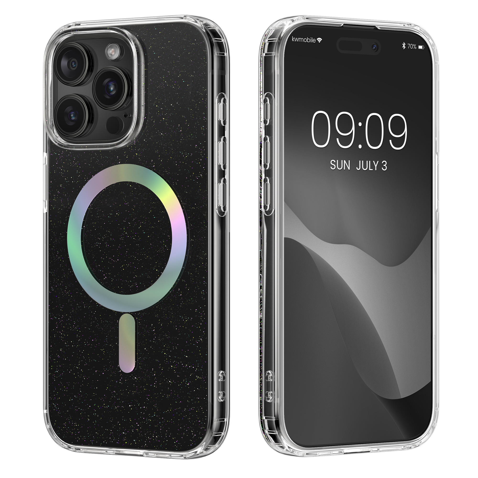 Magnetický kryt kwmobile pro iPhone 15 Pro Max - třpytivá