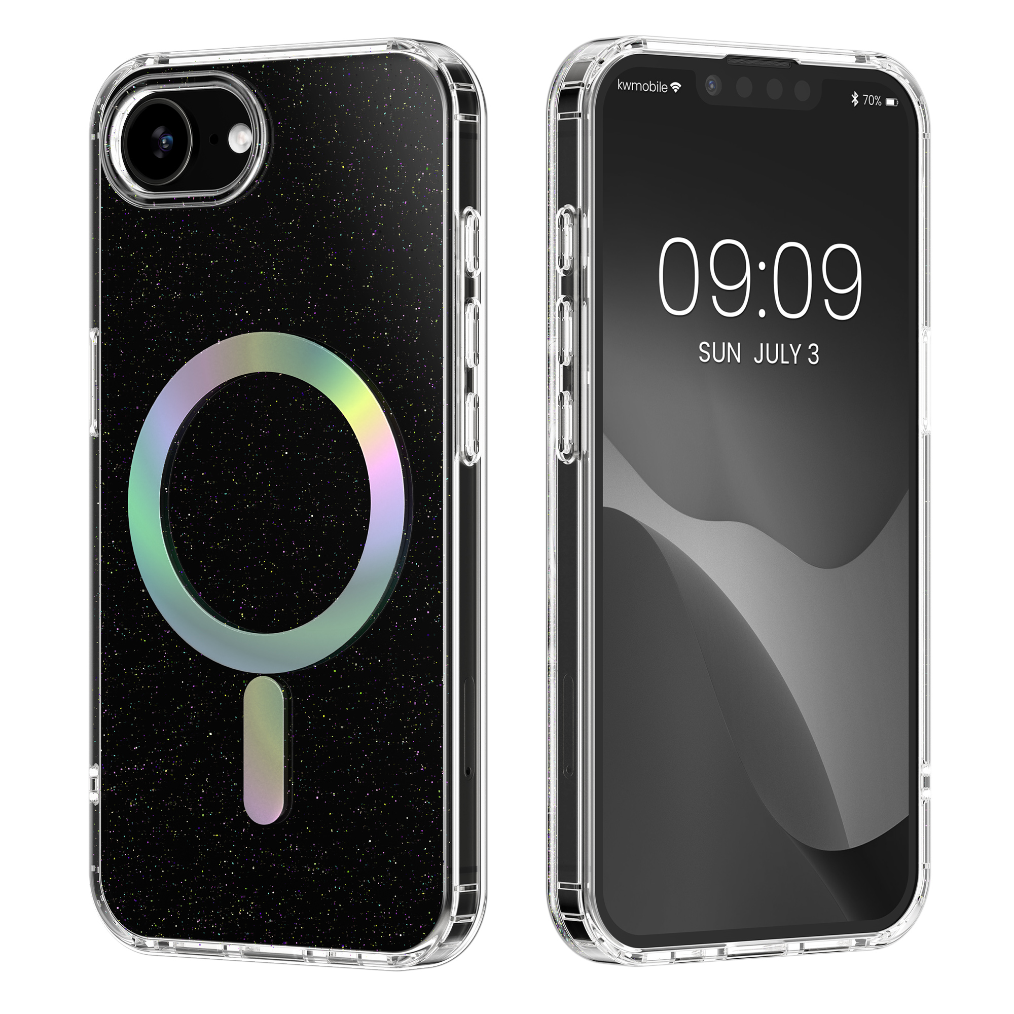 Pouzdro na telefon pro Apple iPhone 17e / iPhone 16e kwmobile MagSafe TPU - třpytivá