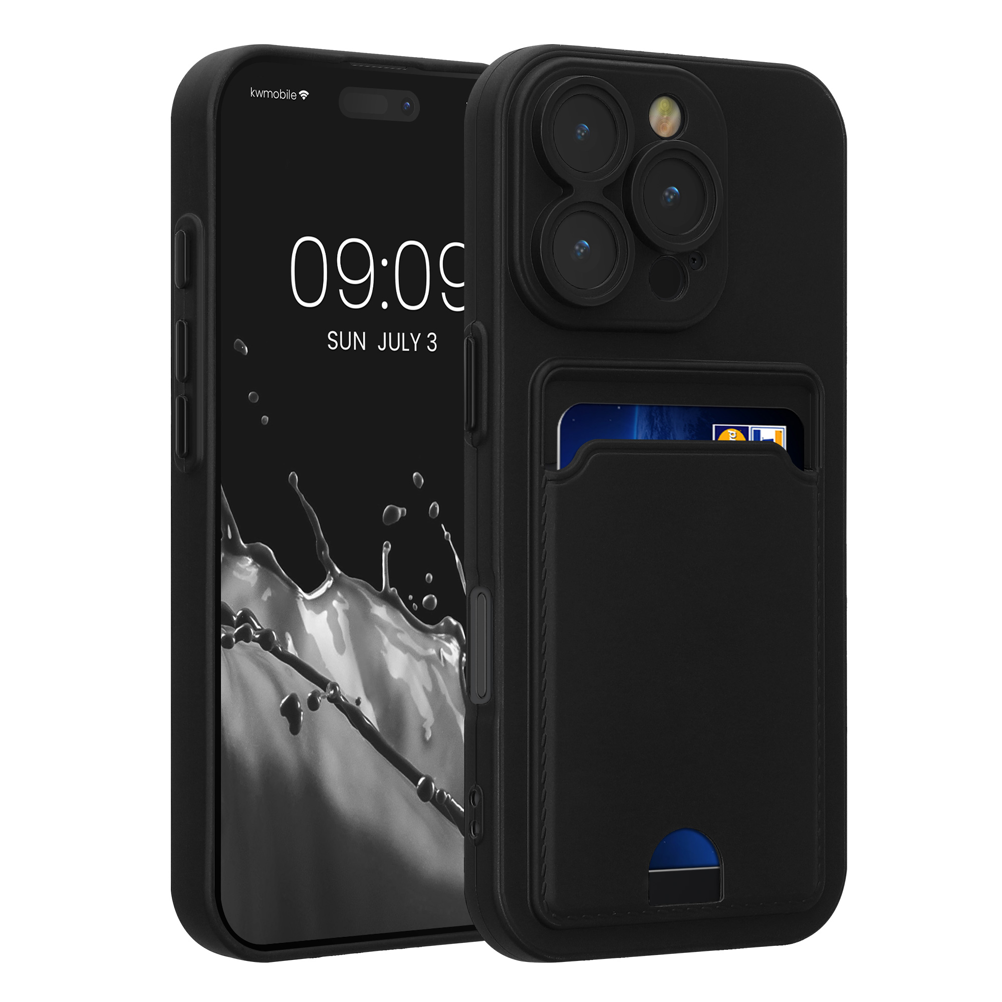Silikonový kryt na mobil Apple iPhone 16 Pro kwmobile - černá