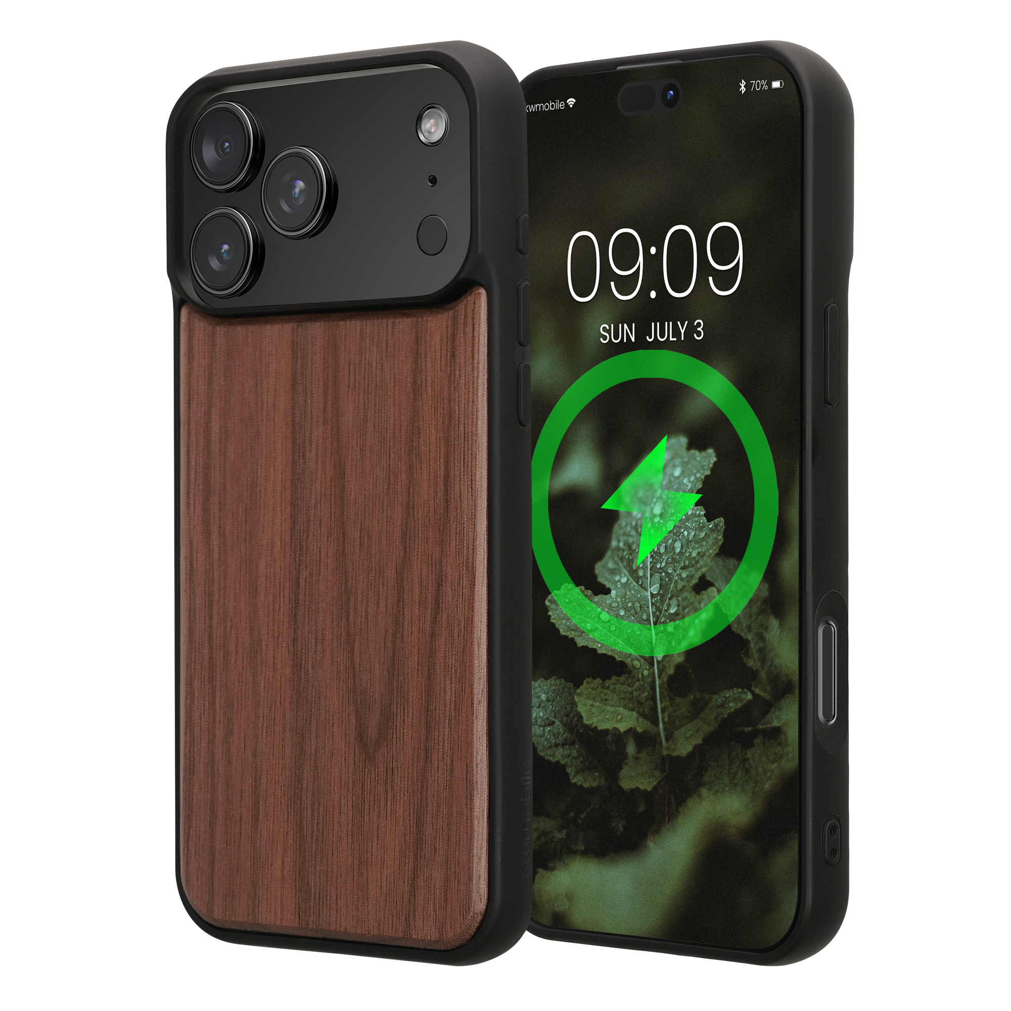 Ochranné pouzdro z pravého dřeva pro Apple iPhone 18 Pro Max / iPhone 17 Pro Max kwmobile dřevěné - dřevo, tmavě hnědá