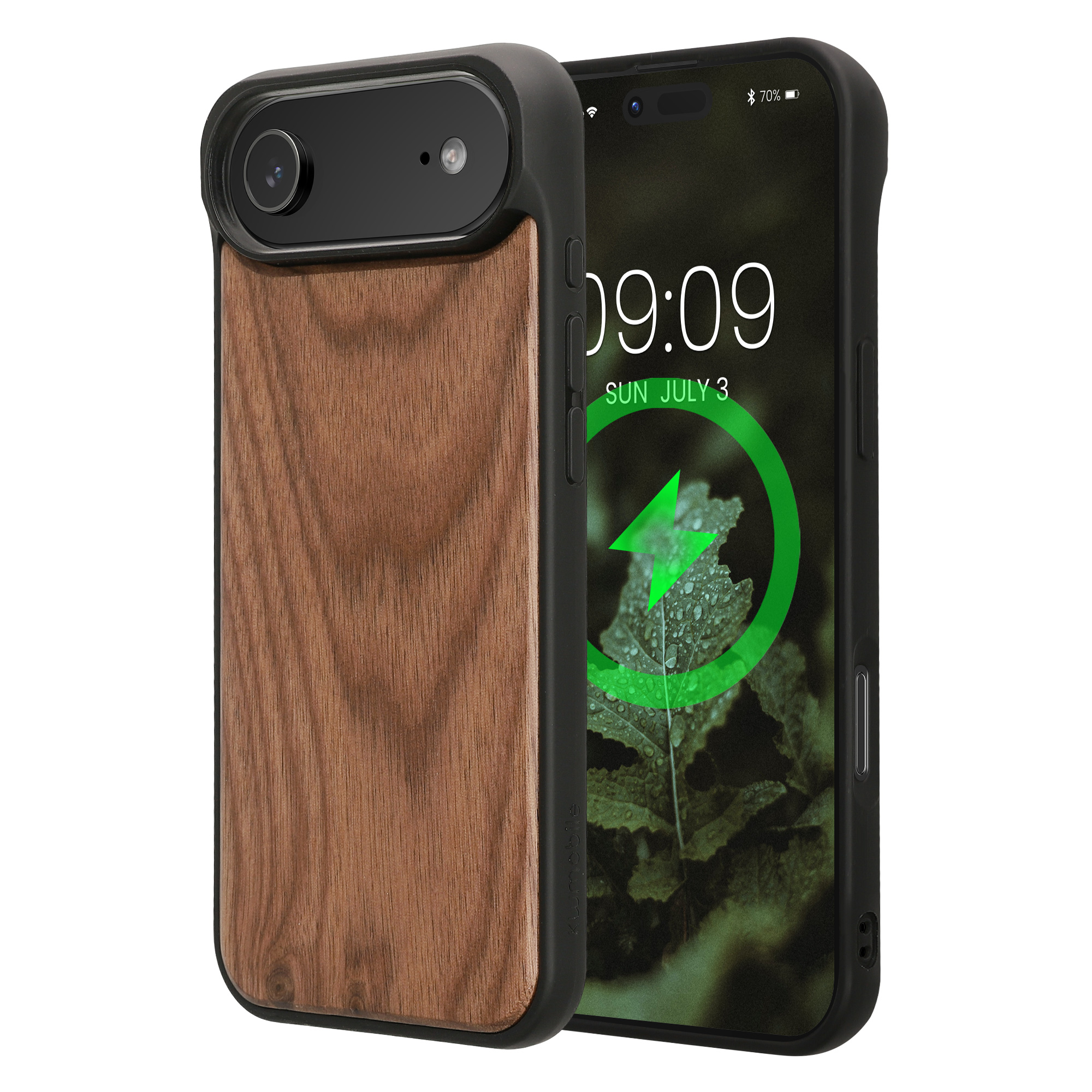 Ochranné pouzdro z pravého dřeva pro Apple iPhone Air kwmobile dřevěné - dřevo, tmavě hnědá