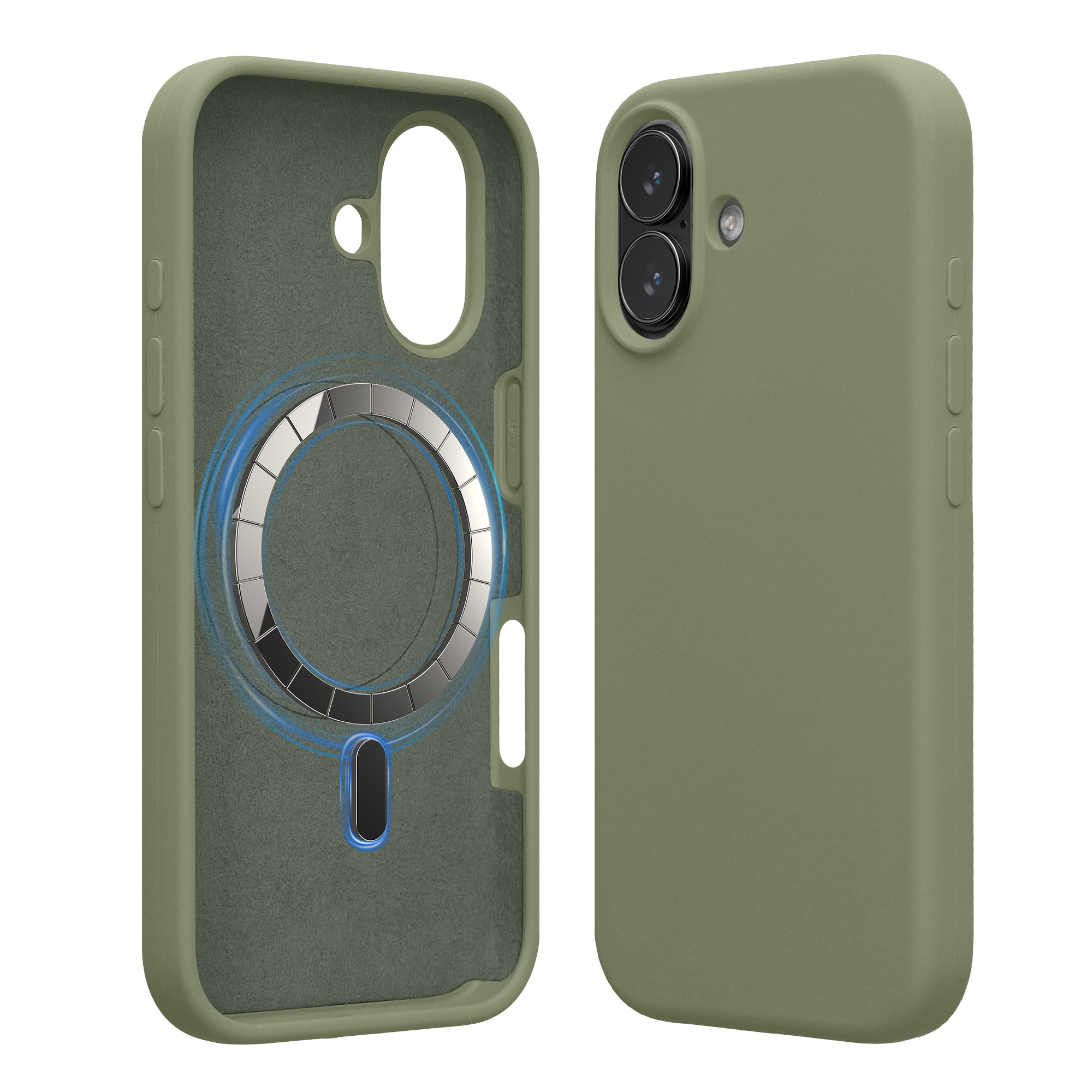 TPU silikonové pouzdro pro Apple iPhone 17 kwmobile MagSafe - šedozelená