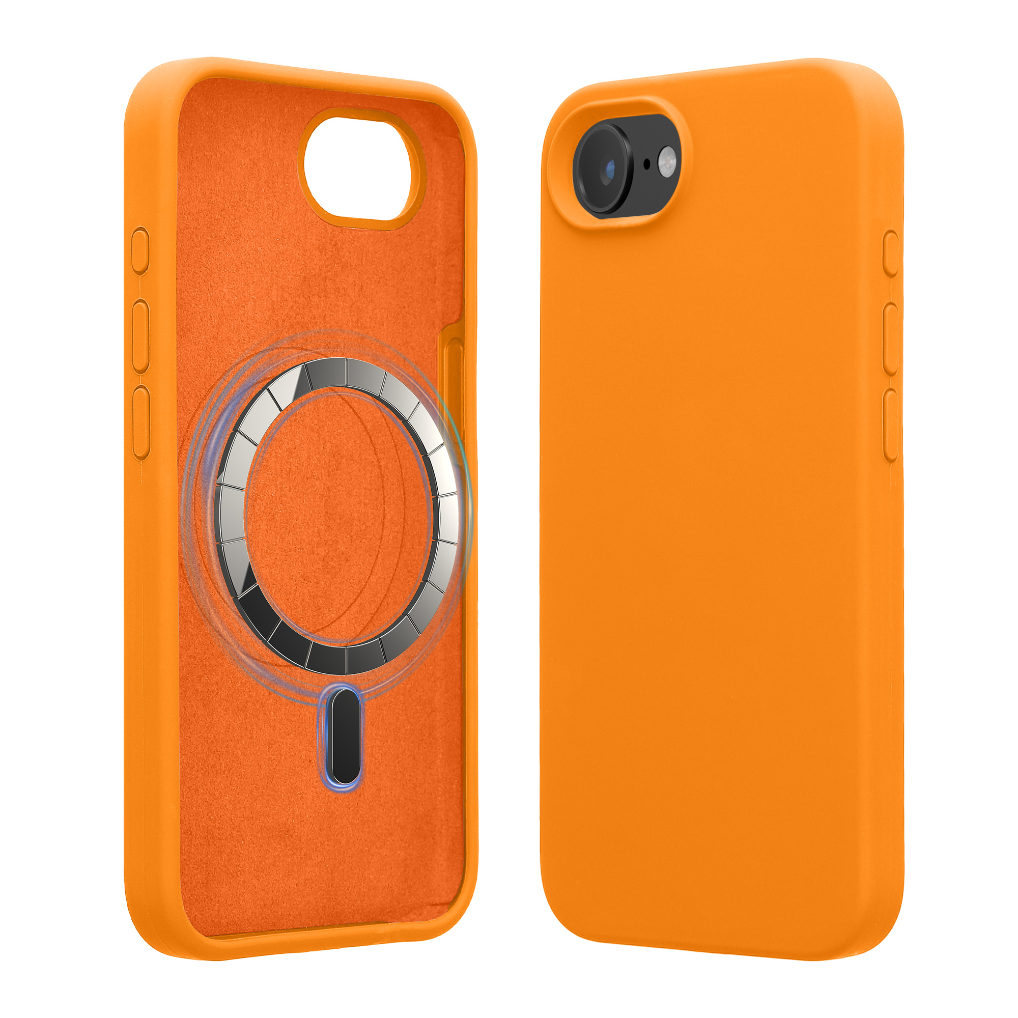 TPU silikonové pouzdro pro Apple iPhone 17e / iPhone 16e kwmobile MagSafe - ovocná oranžová