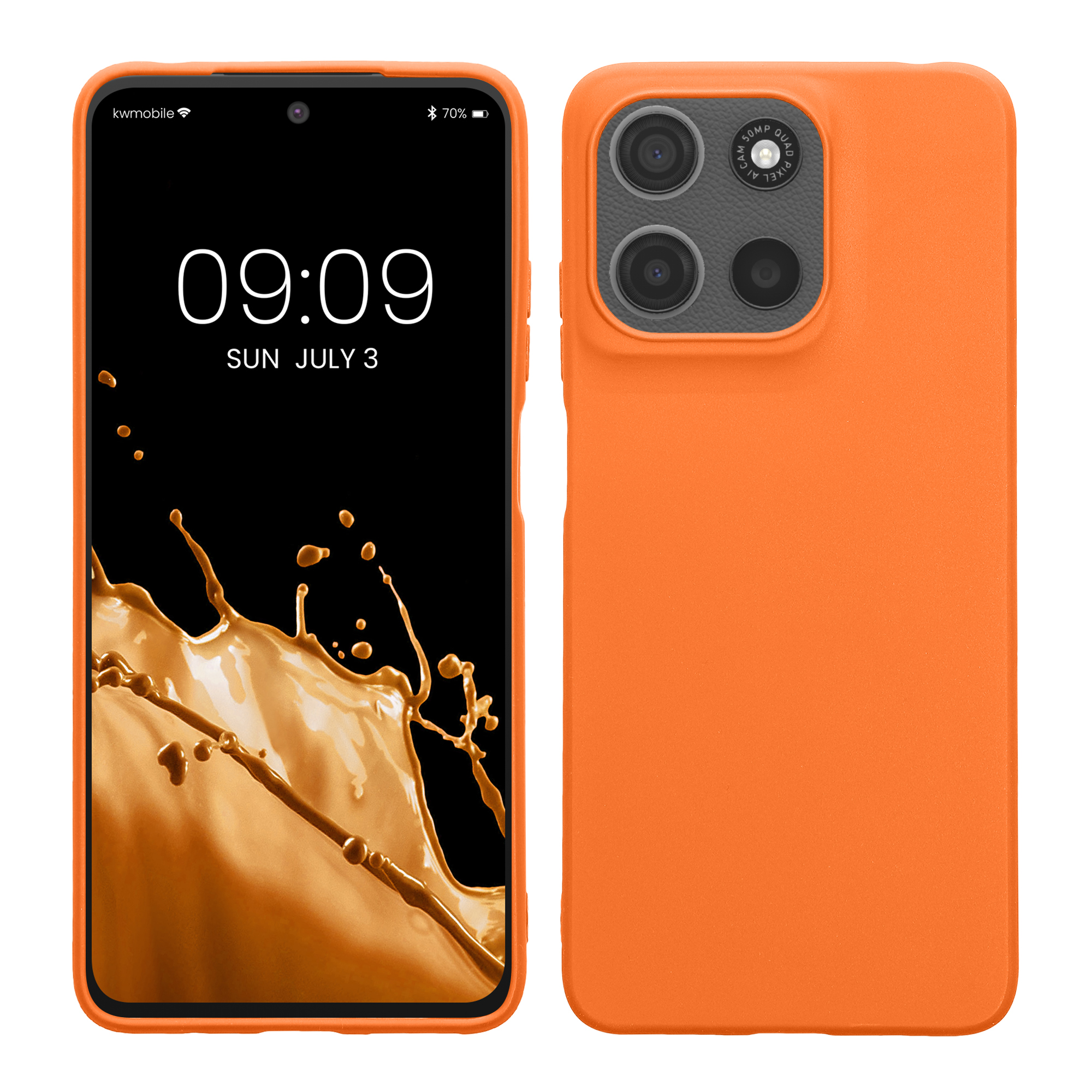 Pouzdro pro Motorola Moto G15 / G15 Power/ G17 / G17 Power kwmobile TPU - ovocná oranžová
