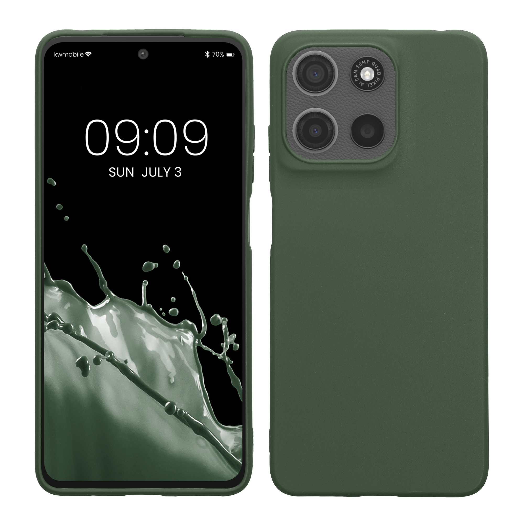 Pouzdro pro Motorola Moto G15 / G15 Power/ G17 / G17 Power kwmobile TPU - tmavě zelená