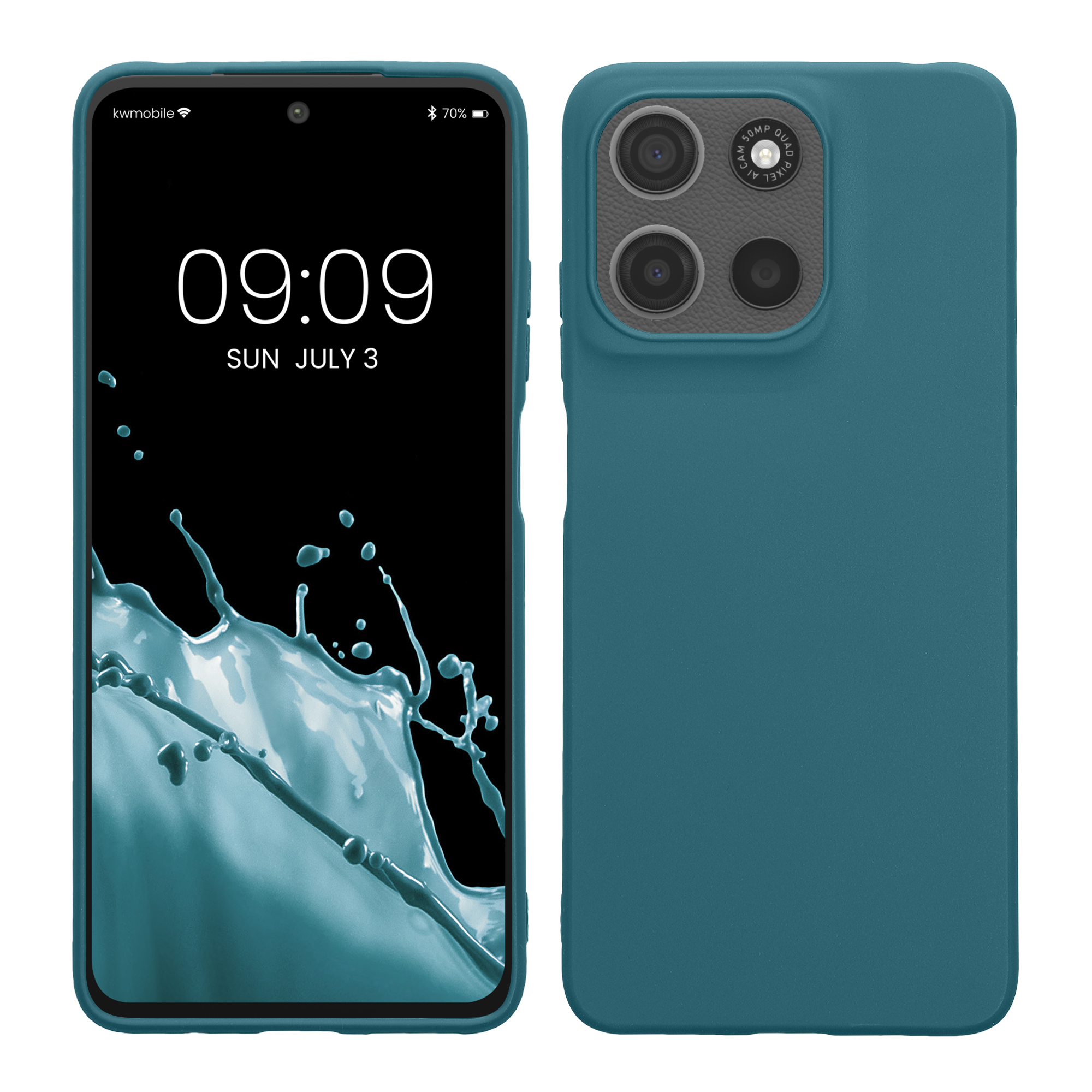 Pouzdro pro Motorola Moto G15 / G15 Power/ G17 / G17 Power kwmobile TPU - petrolejová