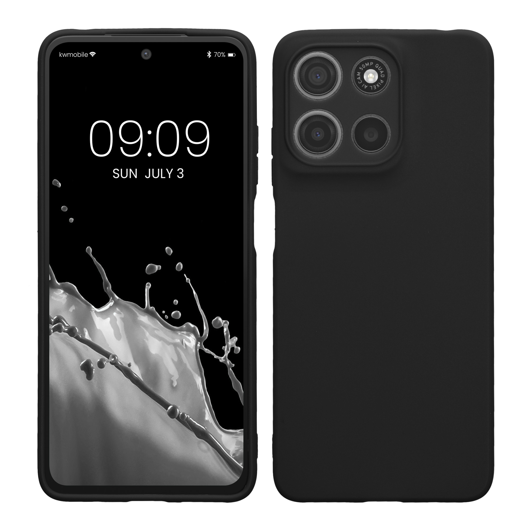 Pouzdro pro Motorola Moto G15 / G15 Power/ G17 / G17 Power kwmobile tenké TPU - matná černá