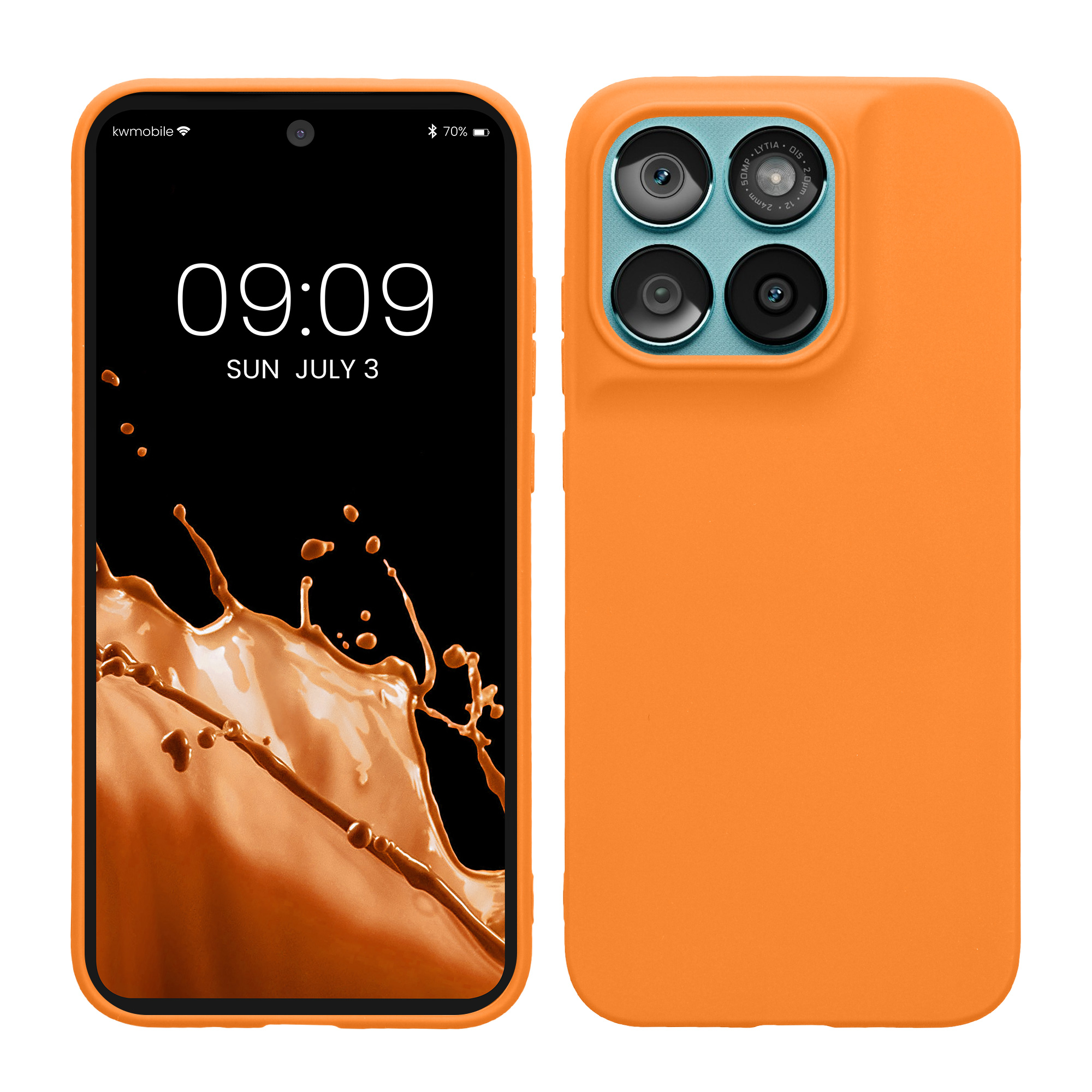 Pouzdro pro Motorola Moto G67 / G77 / G87 kwmobile TPU - ovocná oranžová