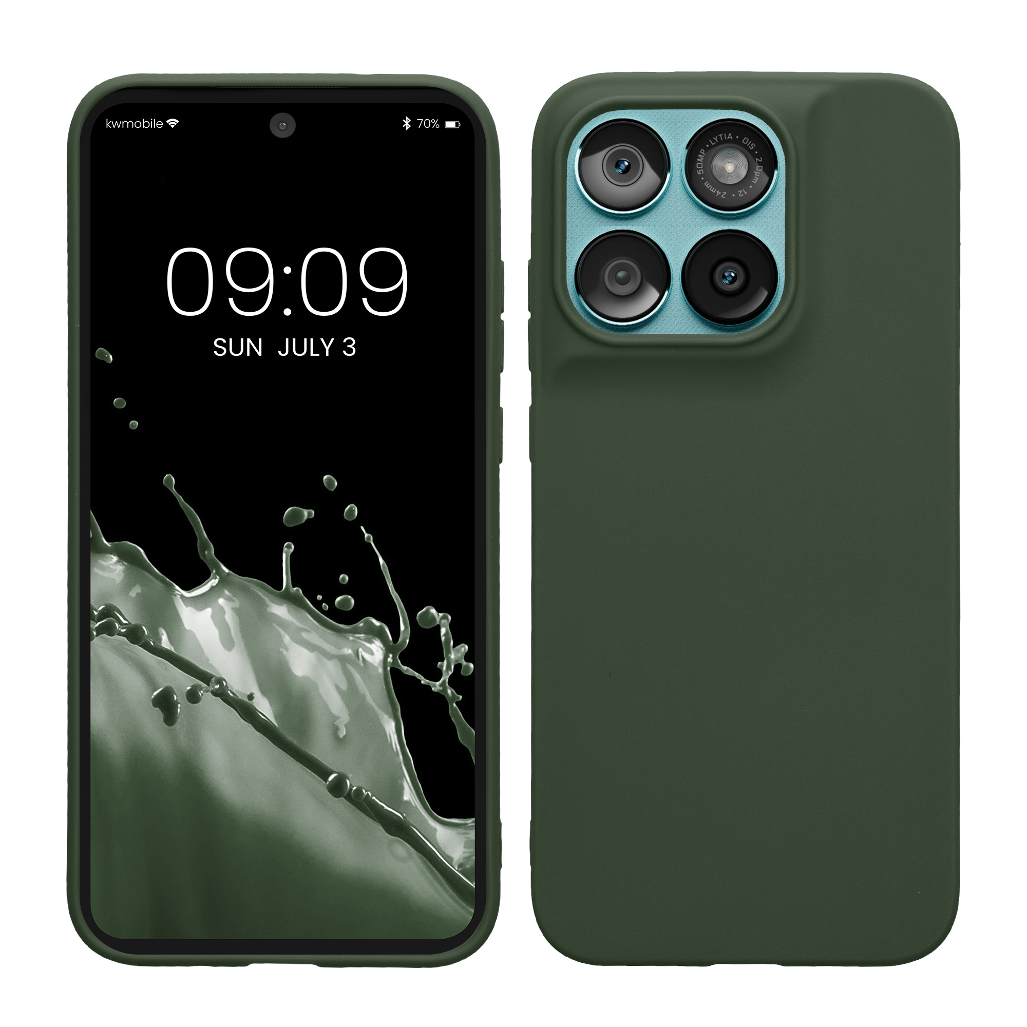 Pouzdro pro Motorola Moto G67 / G77 / G87 kwmobile TPU - tmavě zelená
