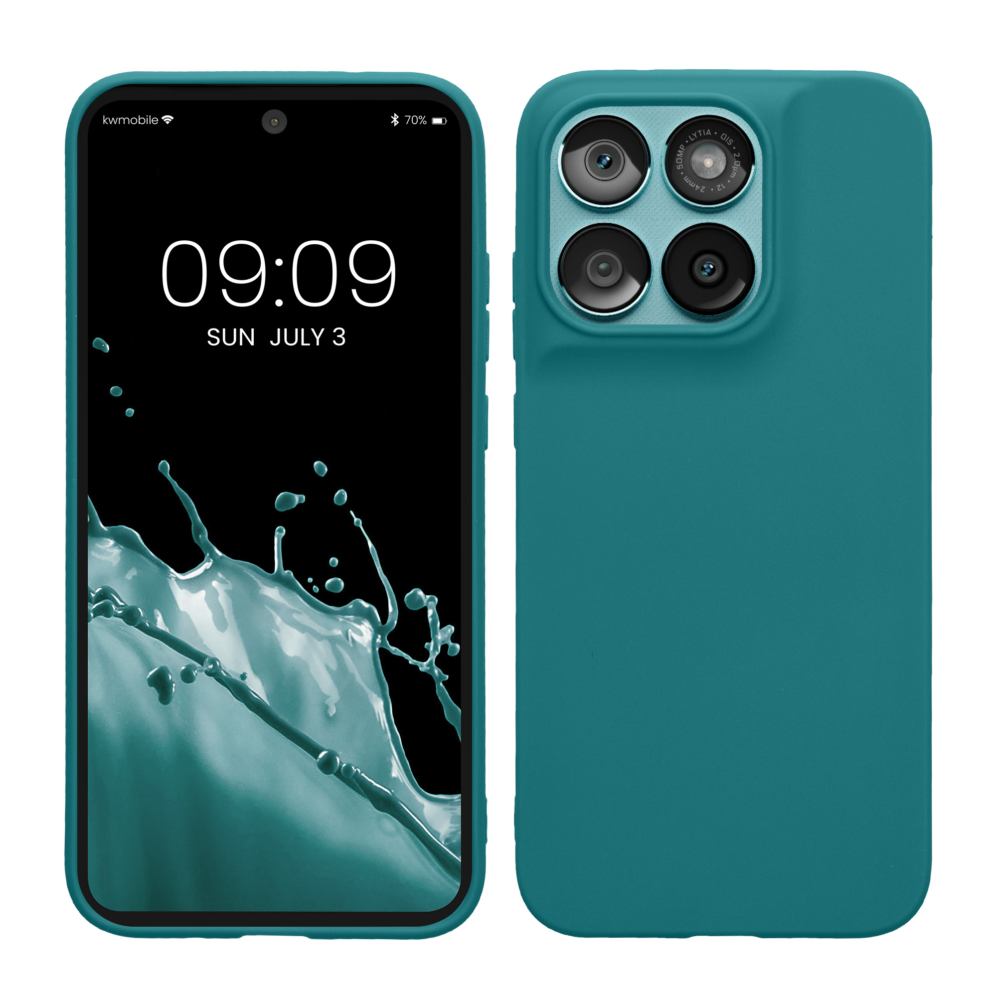 Pouzdro pro Motorola Moto G67 / G77 / G87 kwmobile TPU - petrolejová