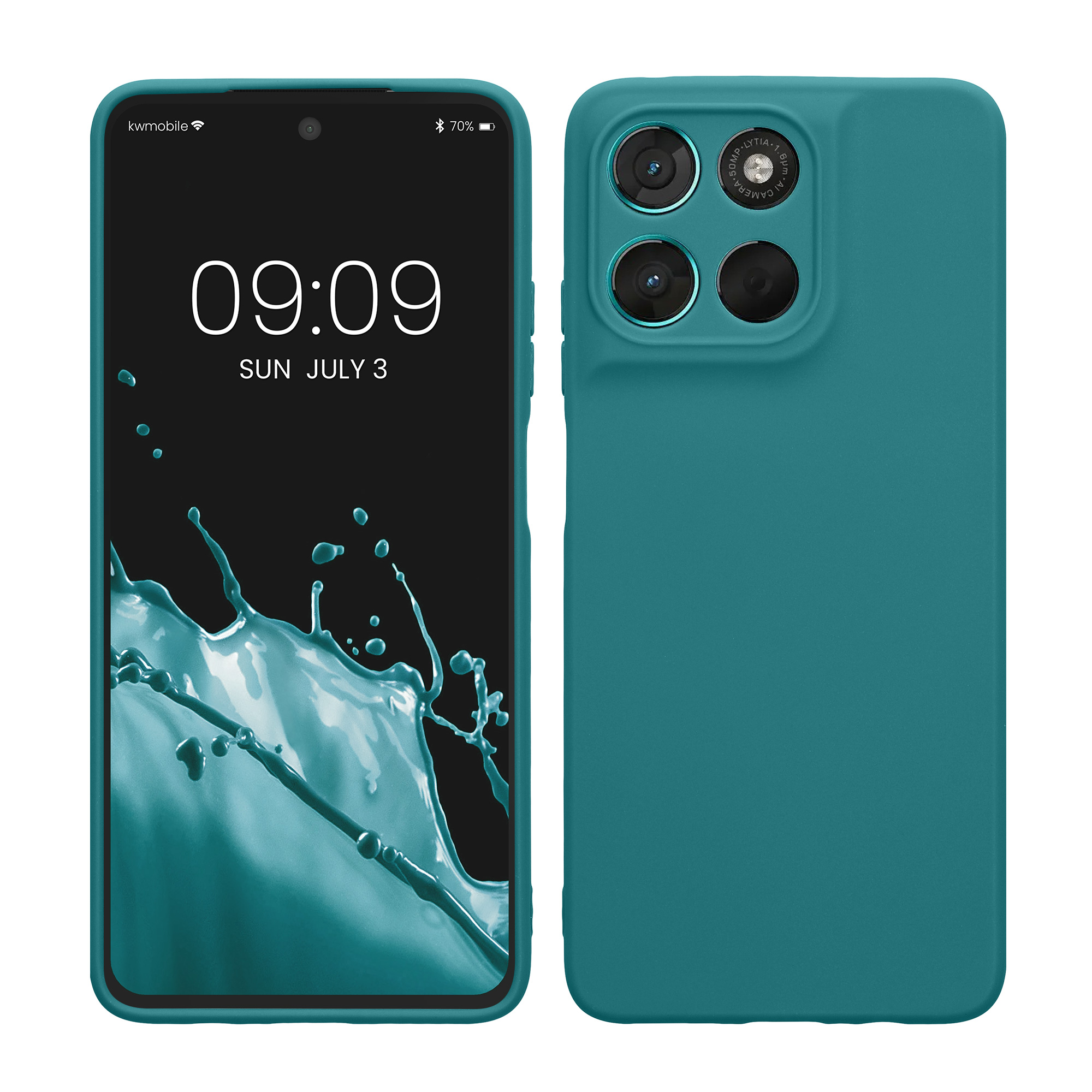 Pouzdro pro Motorola Moto G57 Power / Moto G67 Power kwmobile tenké TPU - petrolejová