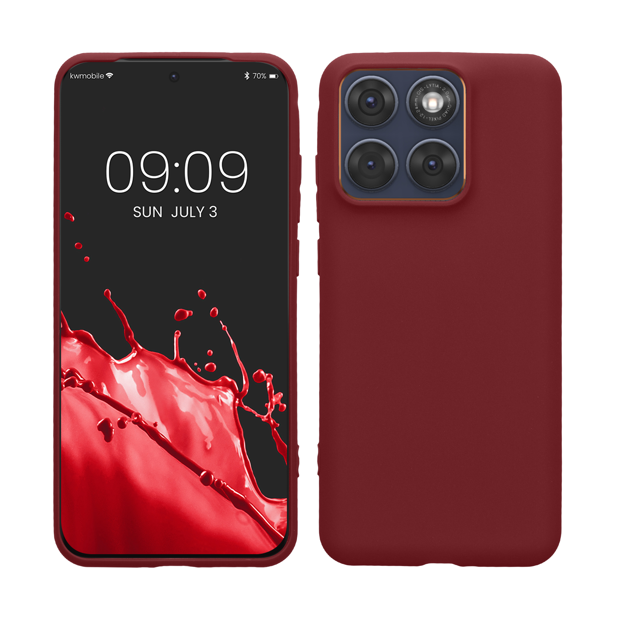 Pouzdro pro Motorola Edge 70 Fusion / Edge 70 Fusion+ kwmobile TPU - vínově fialová