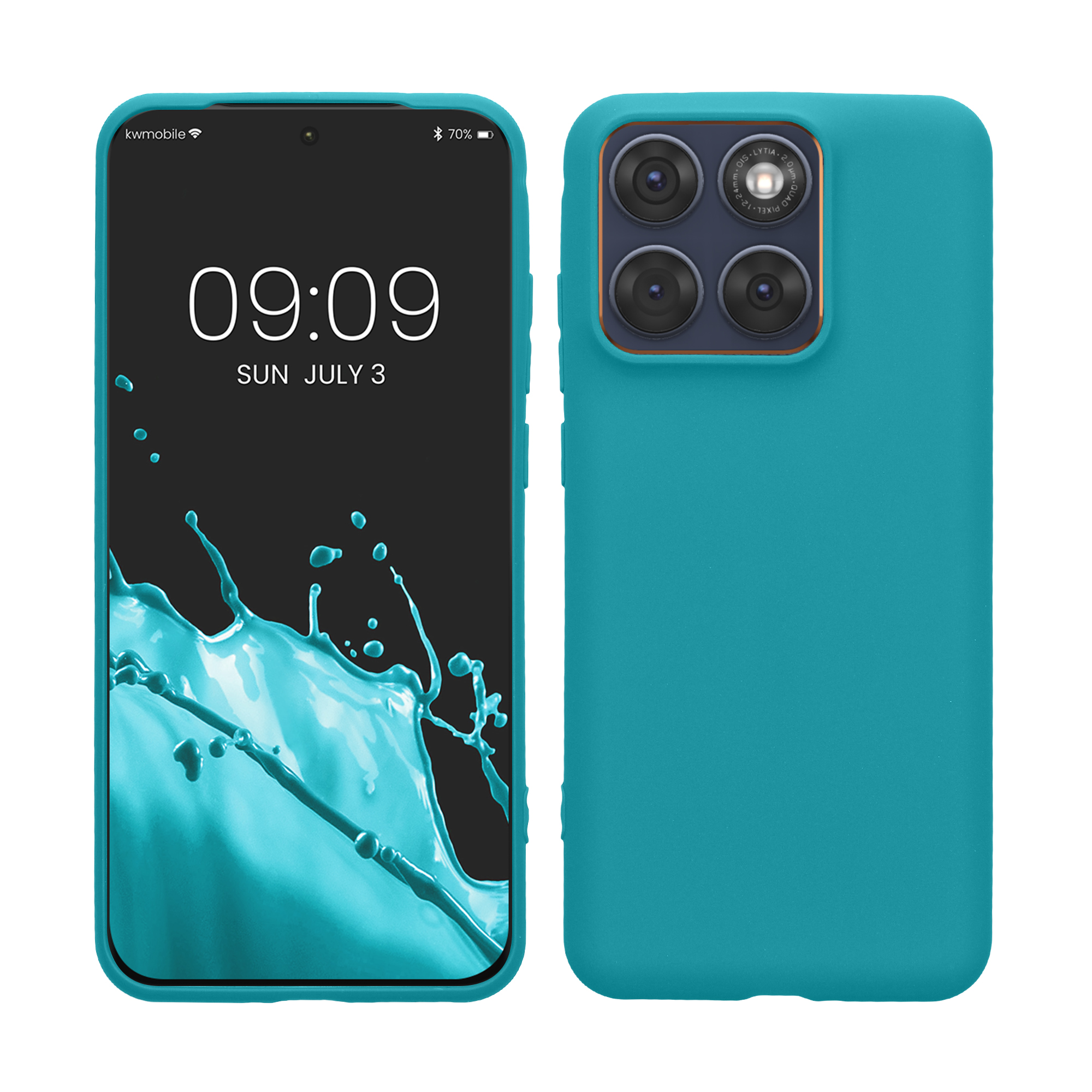 Pouzdro pro Motorola Edge 70 Fusion / Edge 70 Fusion+ kwmobile TPU - matná petrolejová