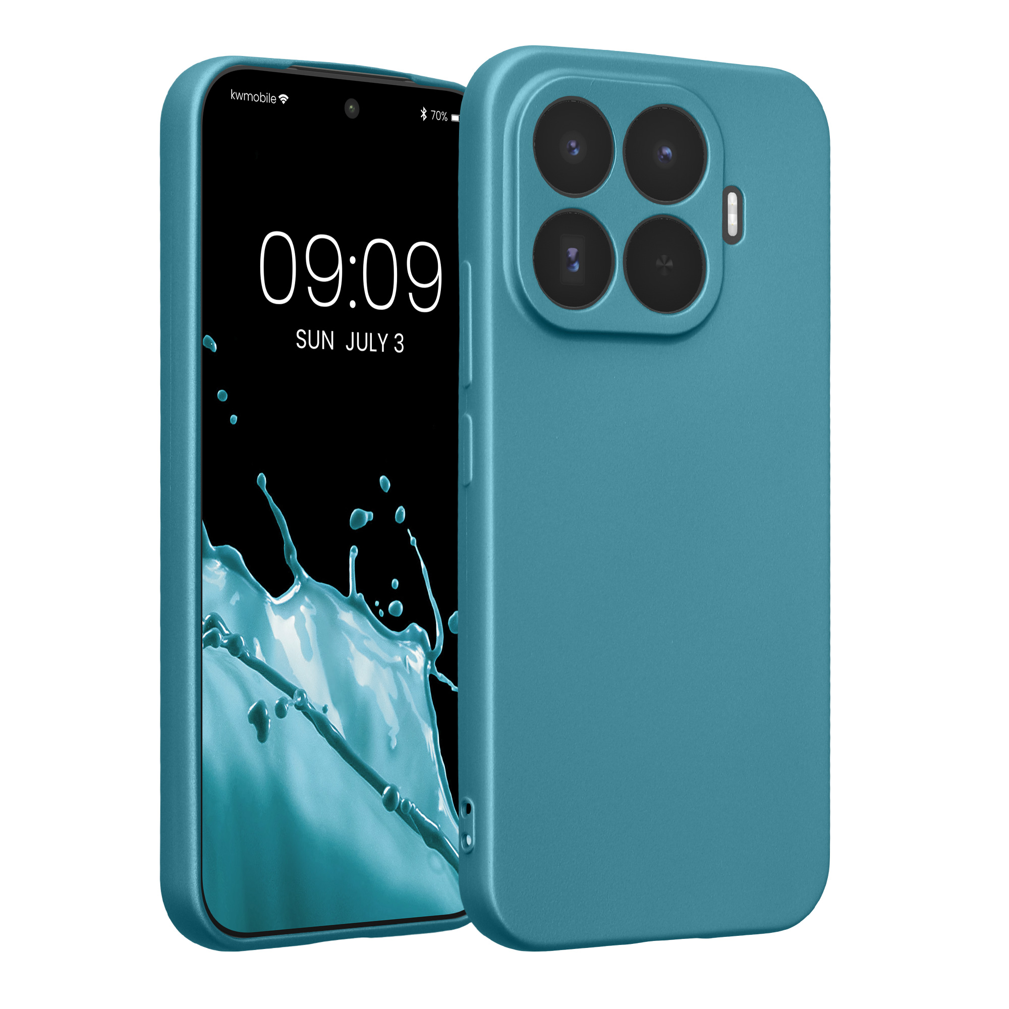 Pouzdro pro Xiaomi 17T kwmobile metalické TPU - metalická karibská modrá