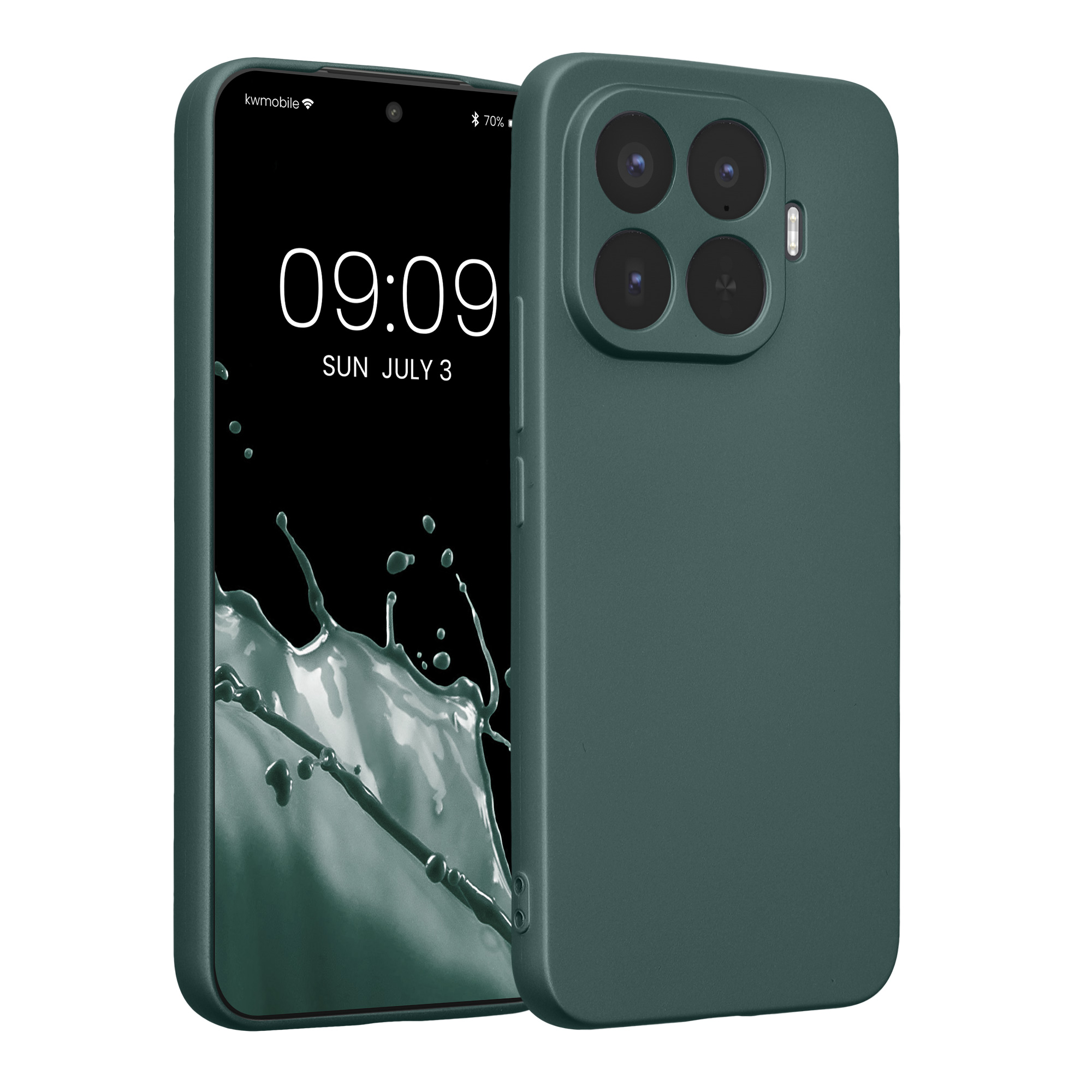 Pouzdro pro Xiaomi 17T Pro kwmobile metalické TPU - metalická petrolejová