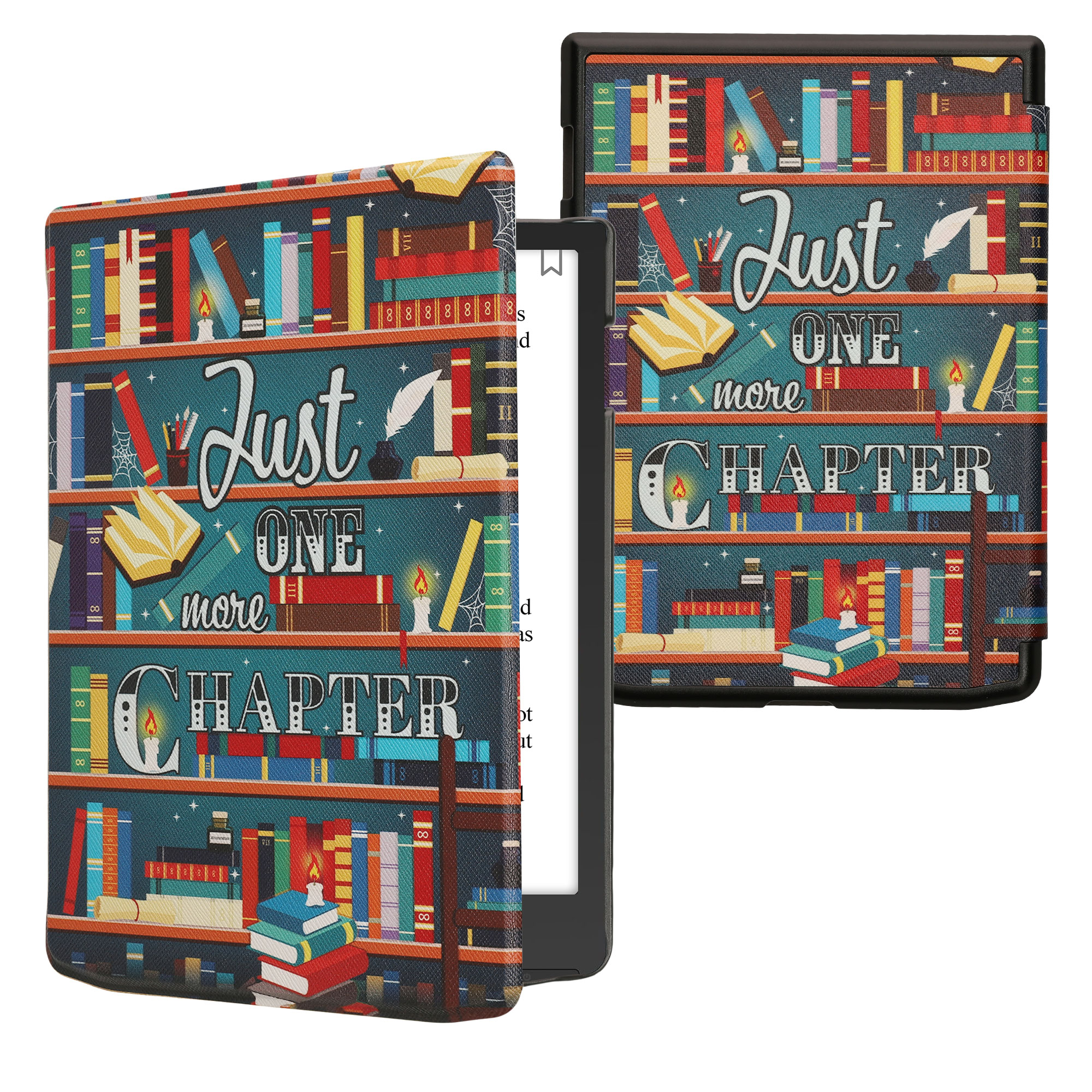 Pouzdro na čtečku kwmobile pro Pocketbook InkPad 4 / Color 3 / Color… - Library Motto Multicolor