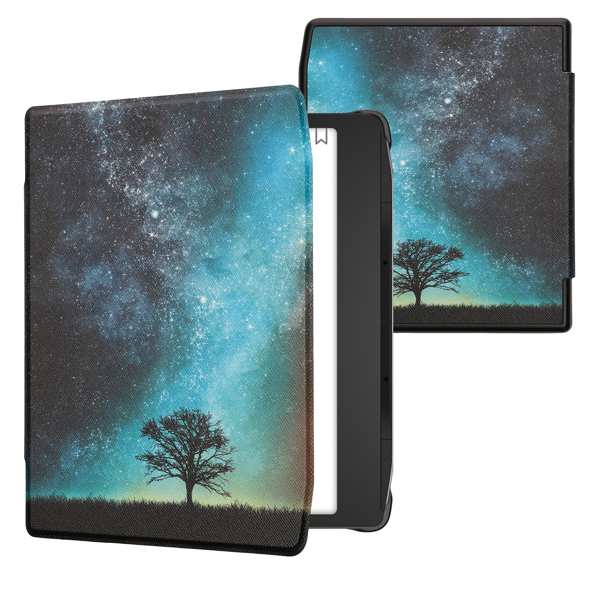 Obal pro Pocketbook Era / Era Color / Era Lite kwmobile - motiv kosmická příroda s modrá / šedá / černá