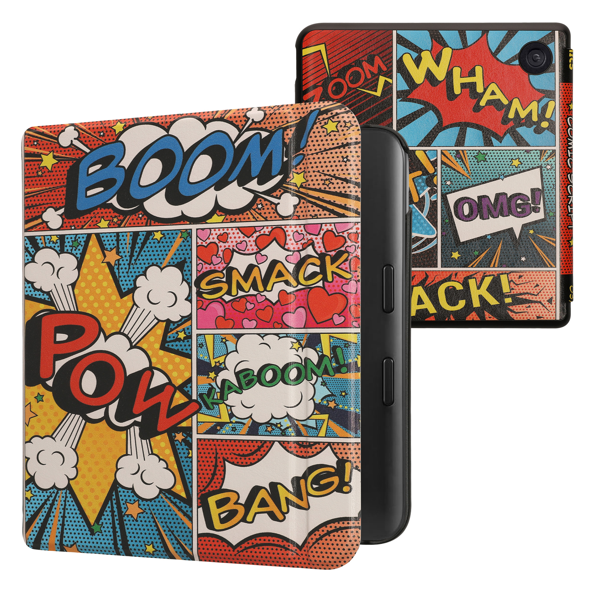 kwmobile pouzdro na čtečku Kobo Libra Colour, Comic Book Symbols with vícebarevná