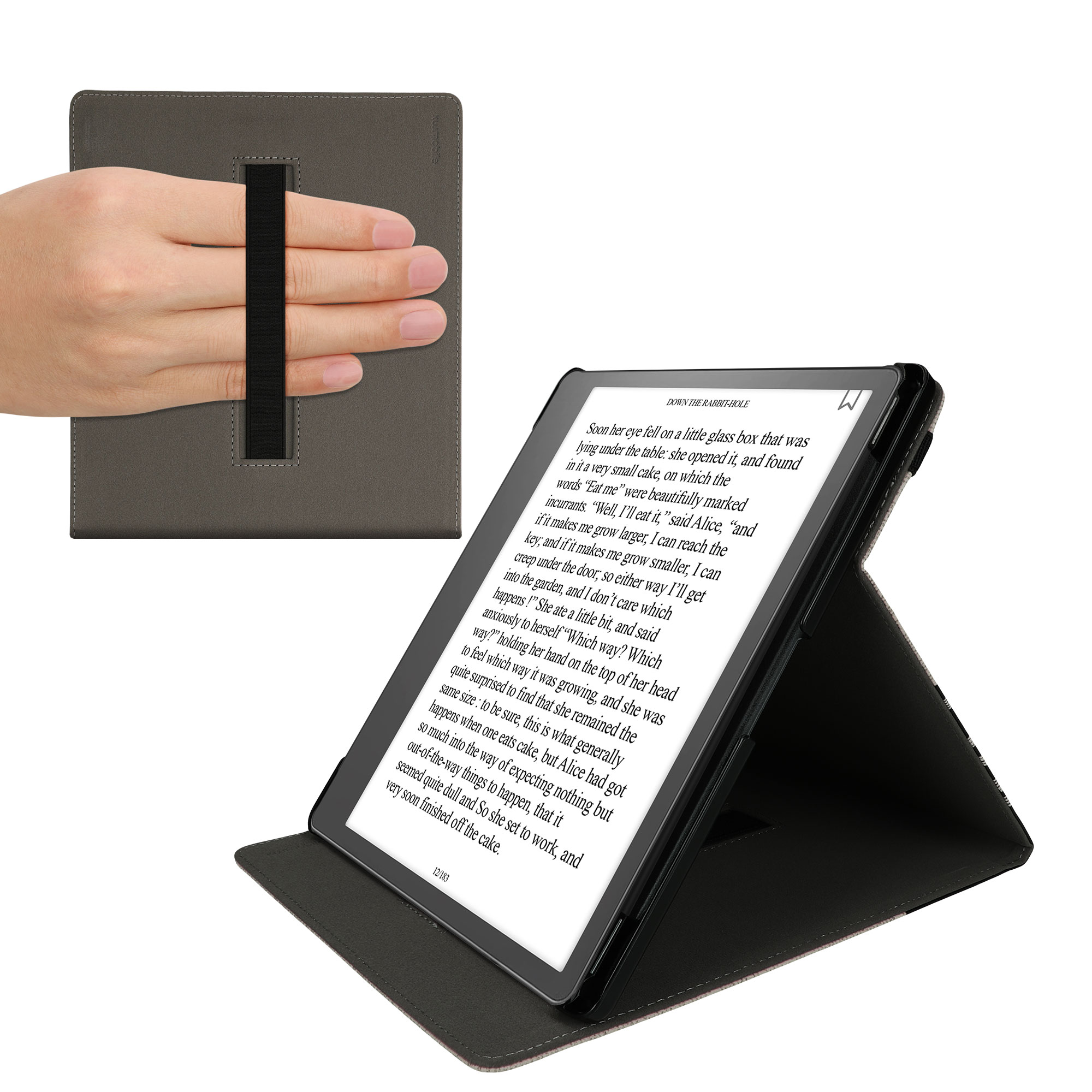 Pouzdro na čtečku kwmobile Kindle Scribe 2022/2024 - Cosmic Nature modrá / šedá / černá