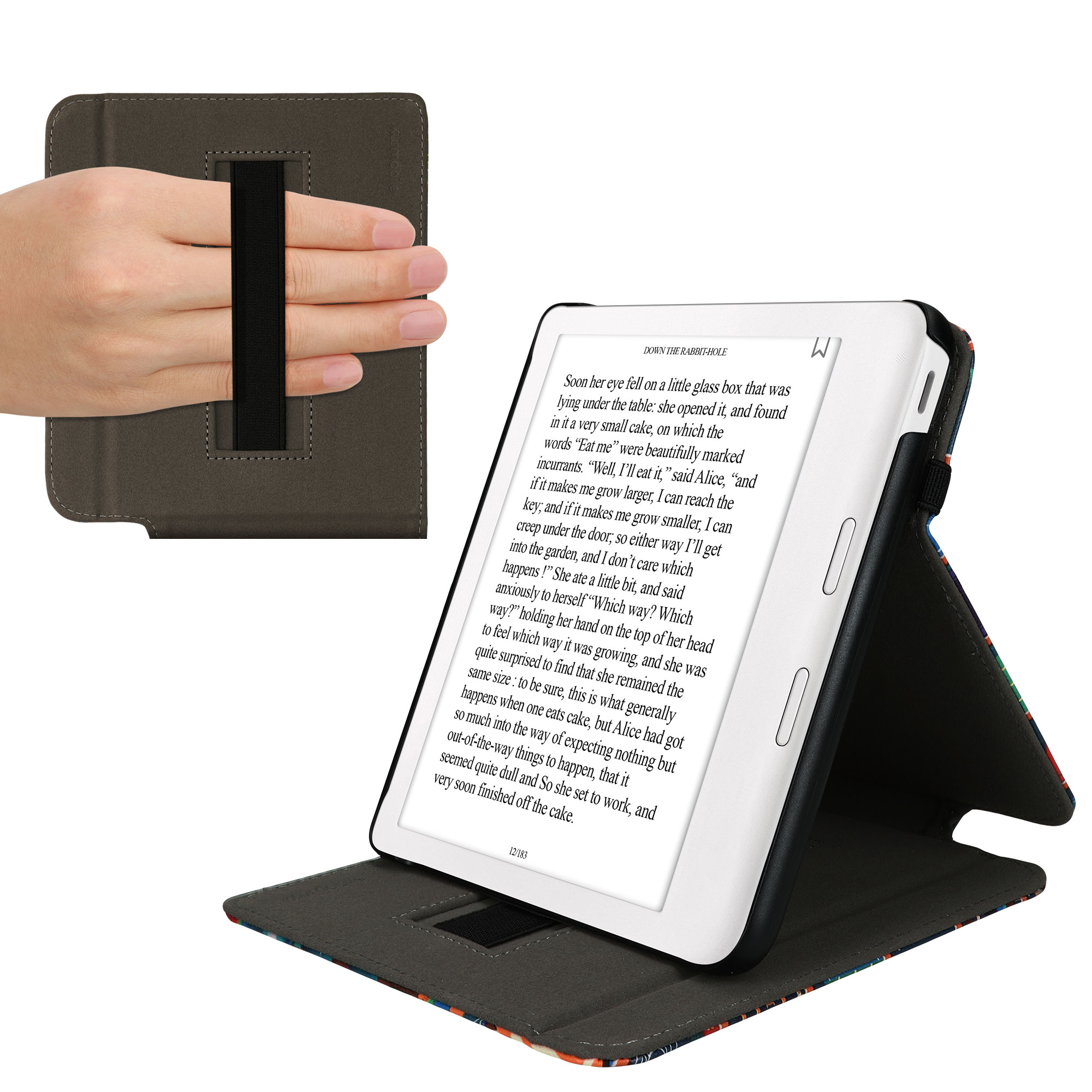 kwmobile pouzdro na čtečku Kobo Libra Colour Case, Library Motto vícebarevná