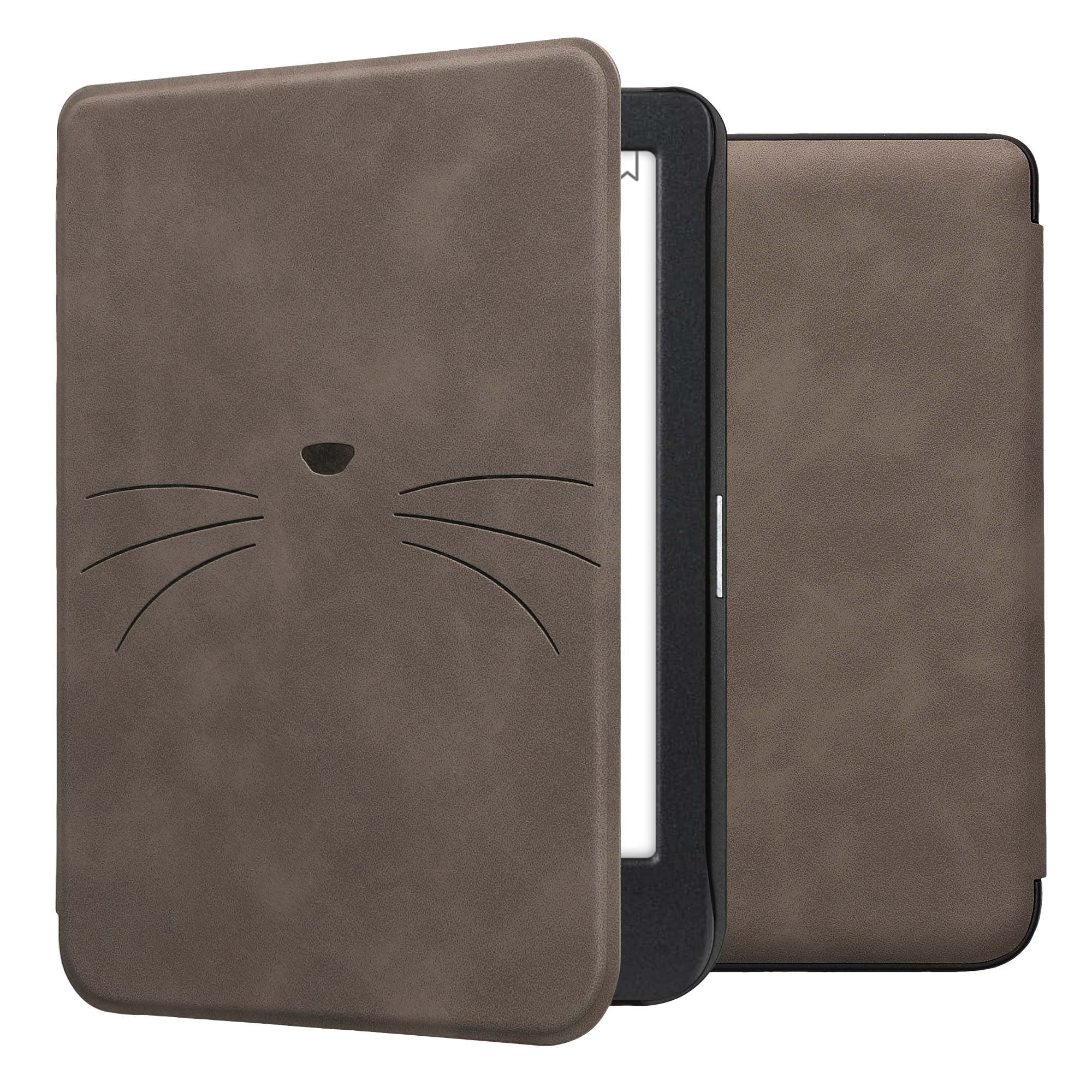 Flip pouzdro na čtečku s magnetem Kobo Clara BW/Colour Meow Meow šedé se stojánkem