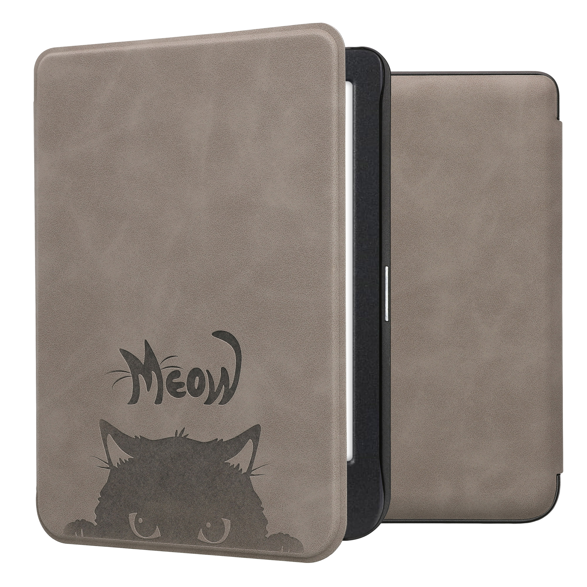 Flip pouzdro na čtečku s magnetem Kobo Clara BW/Colour Meow Cat černé se stojánkem