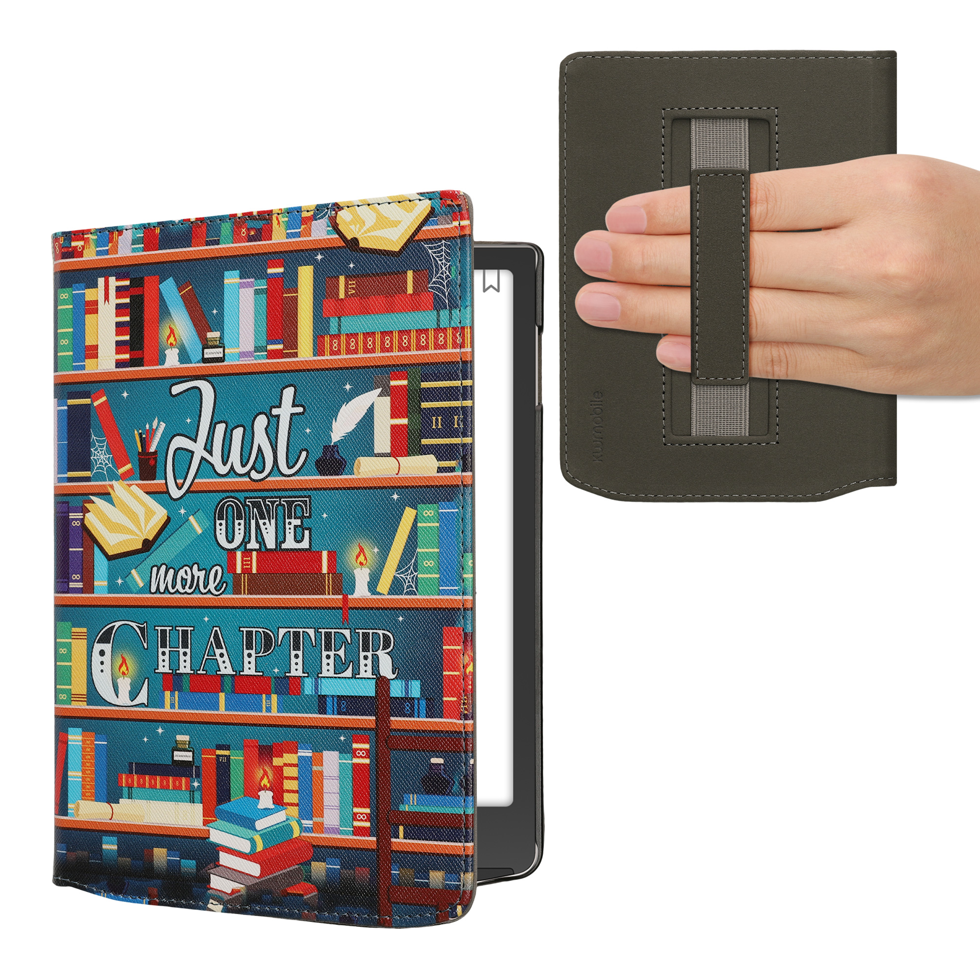 Pouzdro na čtečku kwmobile pro Pocketbook InkPad 4 / Color 3 / Color… - Library Motto Multicolor