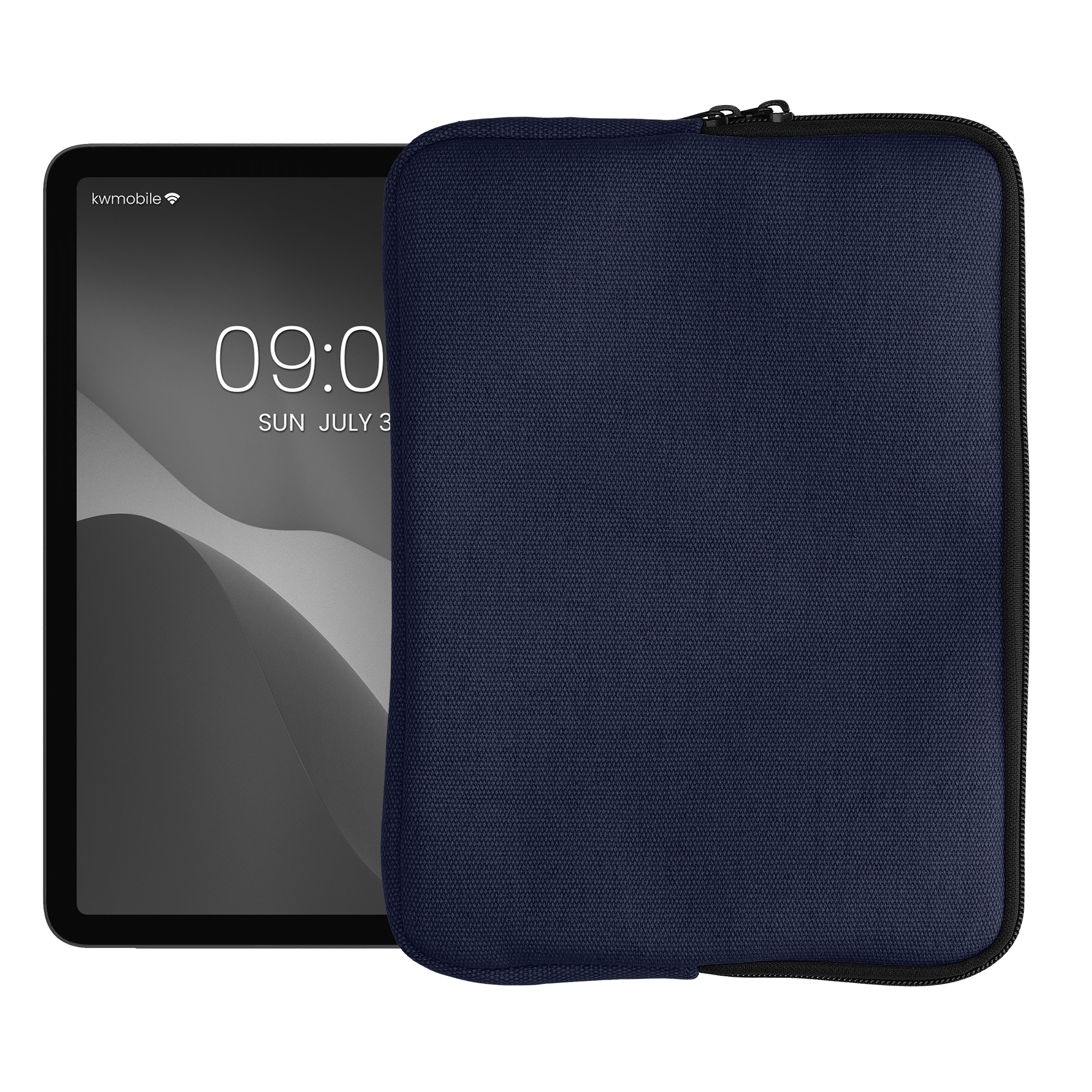 Canvasové pouzdro tablet kwmobile 9,7"-11" 25,6 x 1 tmavě modrá
