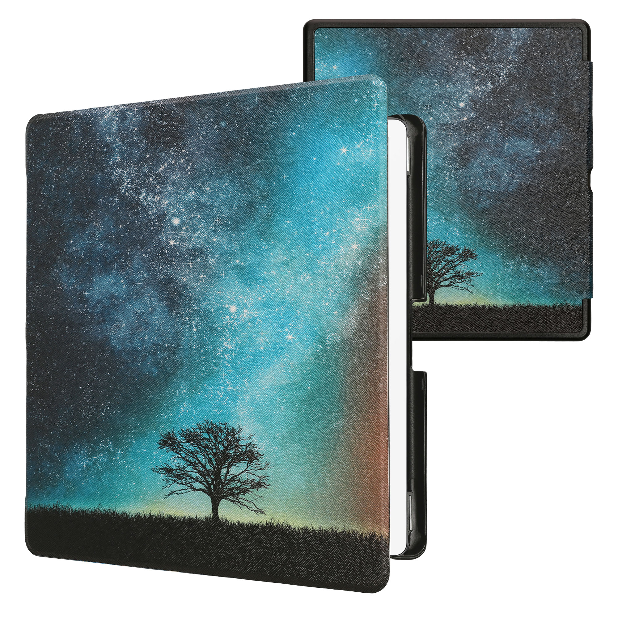 Pouzdro na čtečku kwmobile Kindle Scribe 2024 - Cosmic Nature - modrá / šedá / černá