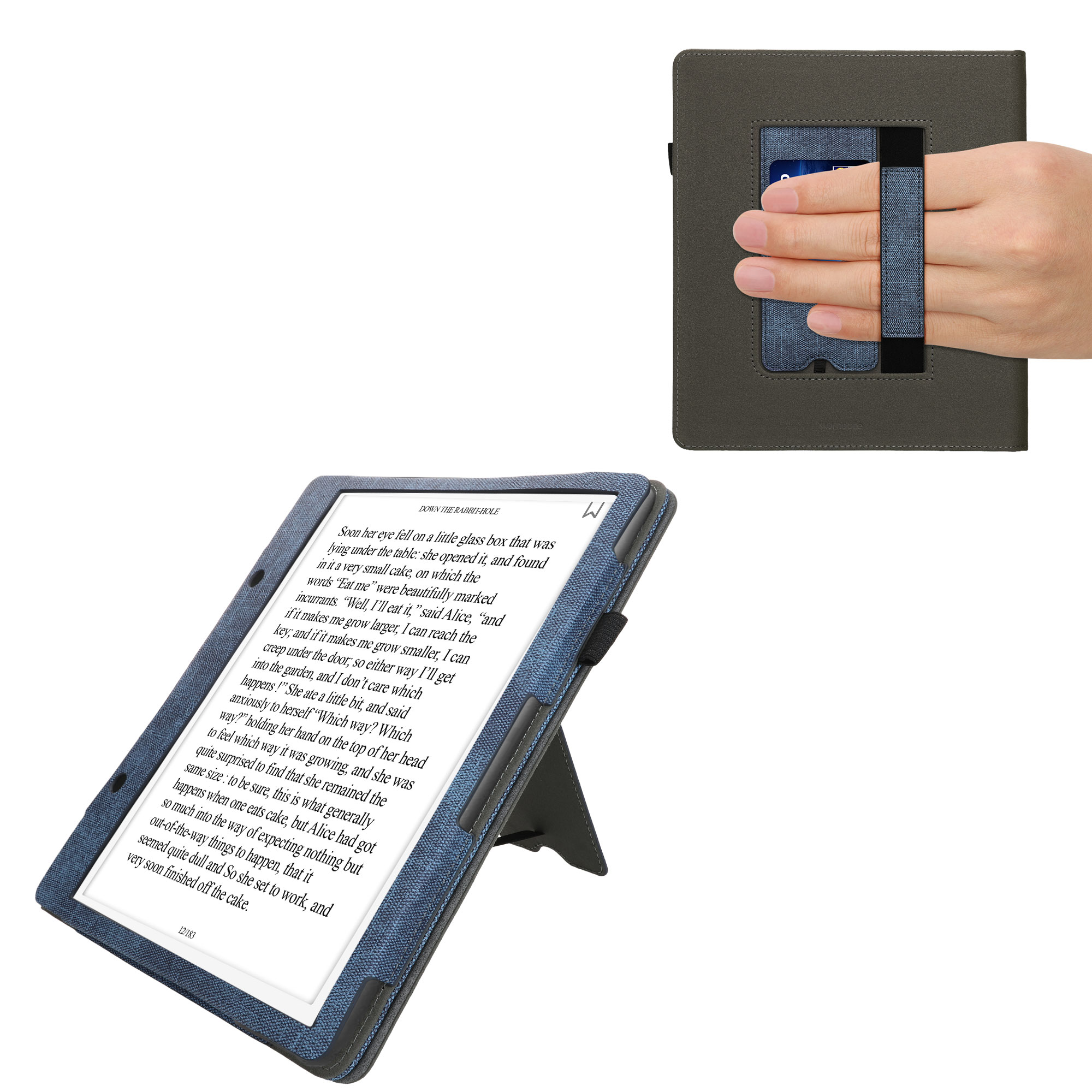 Pouzdro na čtečku kwmobile Kindle Scribe 2024 - tmavě modrá / tmavě šedá