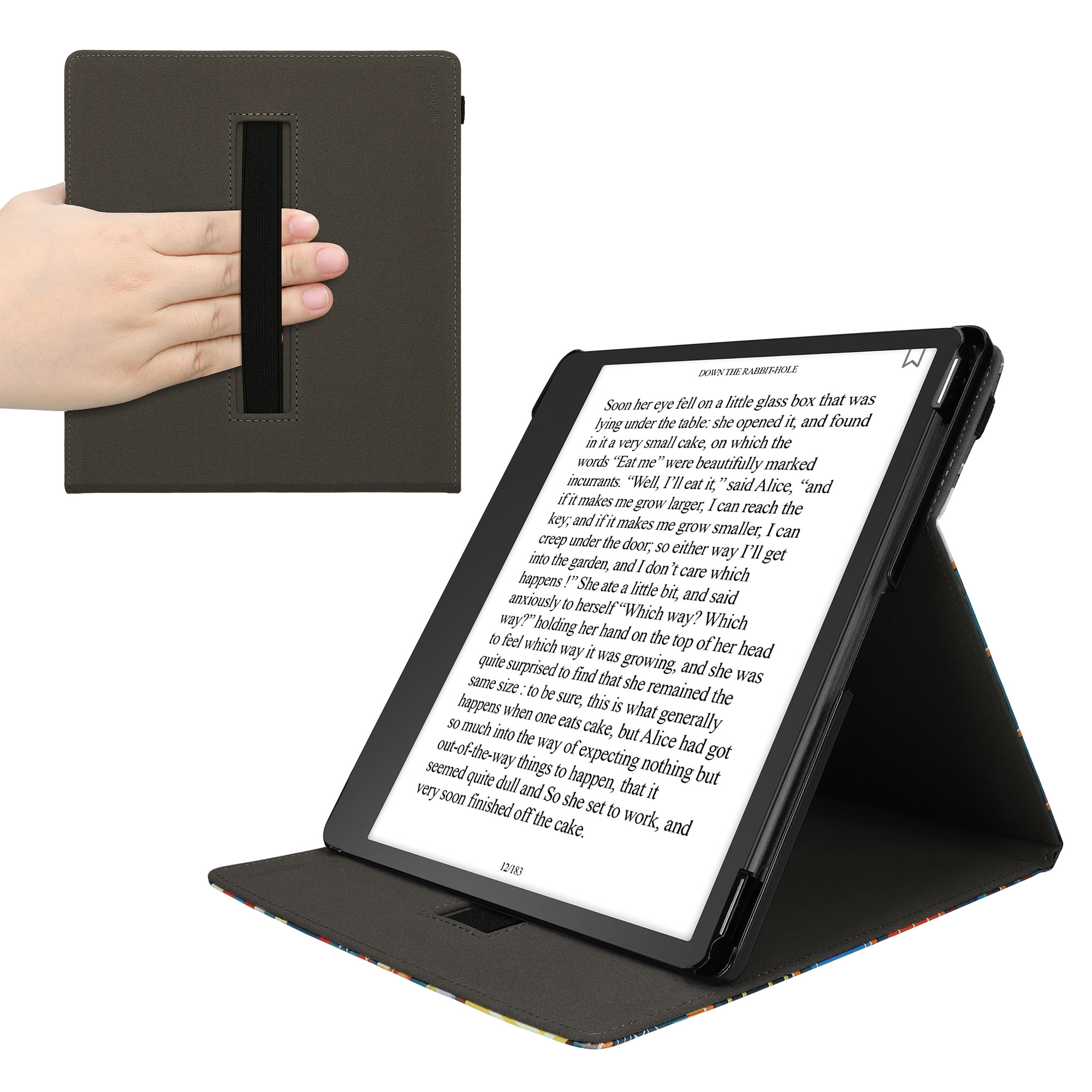 Pouzdro na čtečku kwmobile Kindle Scribe 2024 - Library Motto multicolor