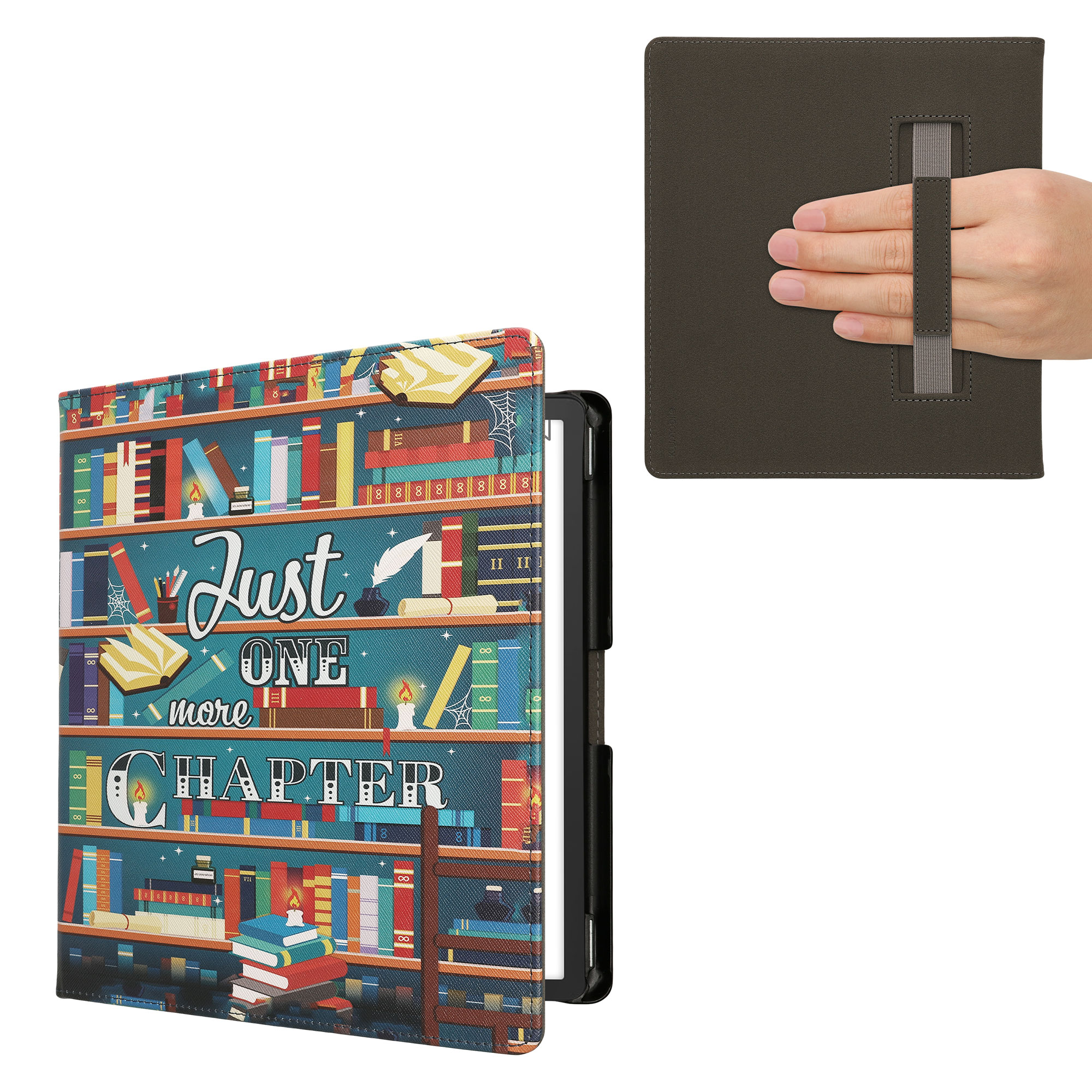 Pouzdro na čtečku kwmobile Kindle Scribe 2022/2024 - Library Motto - multicolor