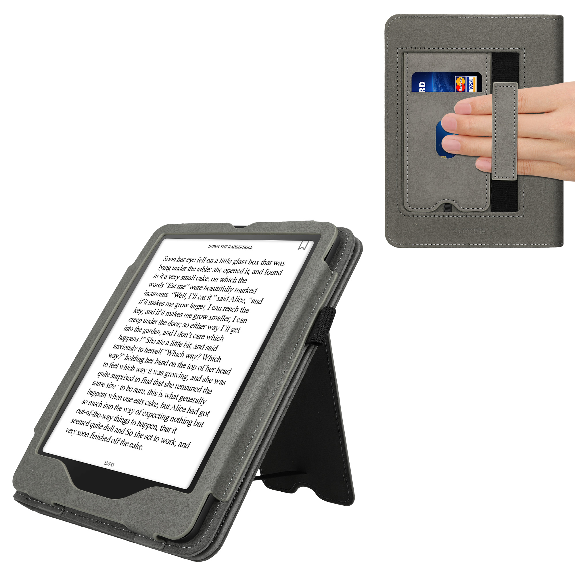 Pouzdro na čtečku kwmobile Kindle Paperwhite 2024 / Colorsoft - šedá