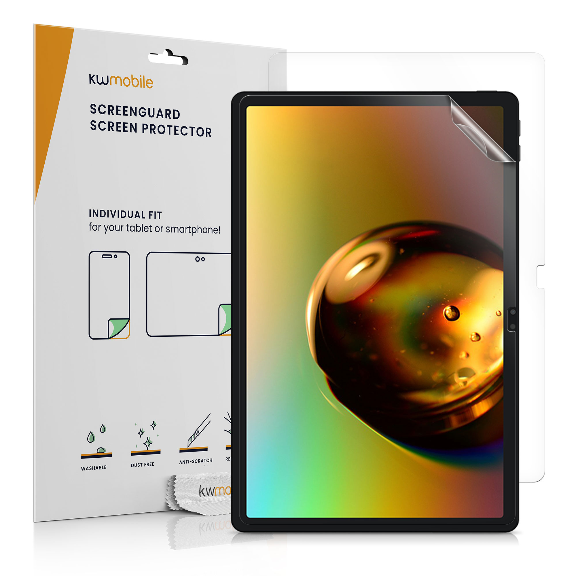 Ochranné fólie na displej pro Lenovo Tab K11 (Gen) 2 / Idea Tab kwmobile - sada 2 fólií odolných proti otiskům prstů
