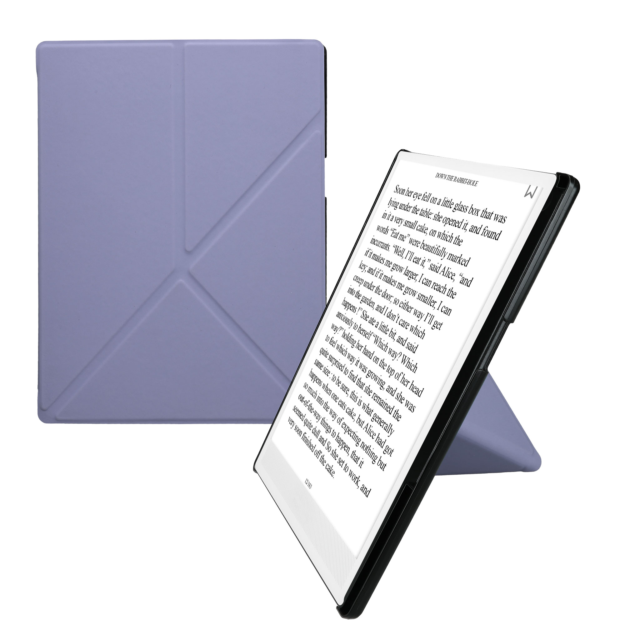 Obal pro Pocketbook InkPad One kwmobile se stojánkem tenké z eko kůže - levandulová