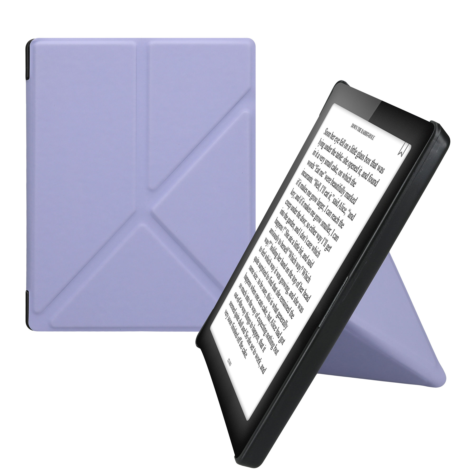 Obal pro Kobo Aura Edition 1 kwmobile se stojánkem tenké z eko kůže - levandulová