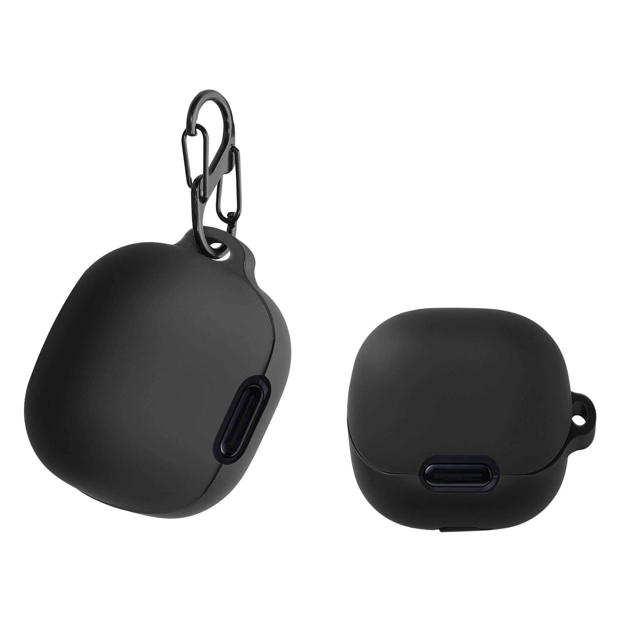 Obal pro Anker Soundcore Liberty 4 NC kwmobile s karabinou silikonové - černá