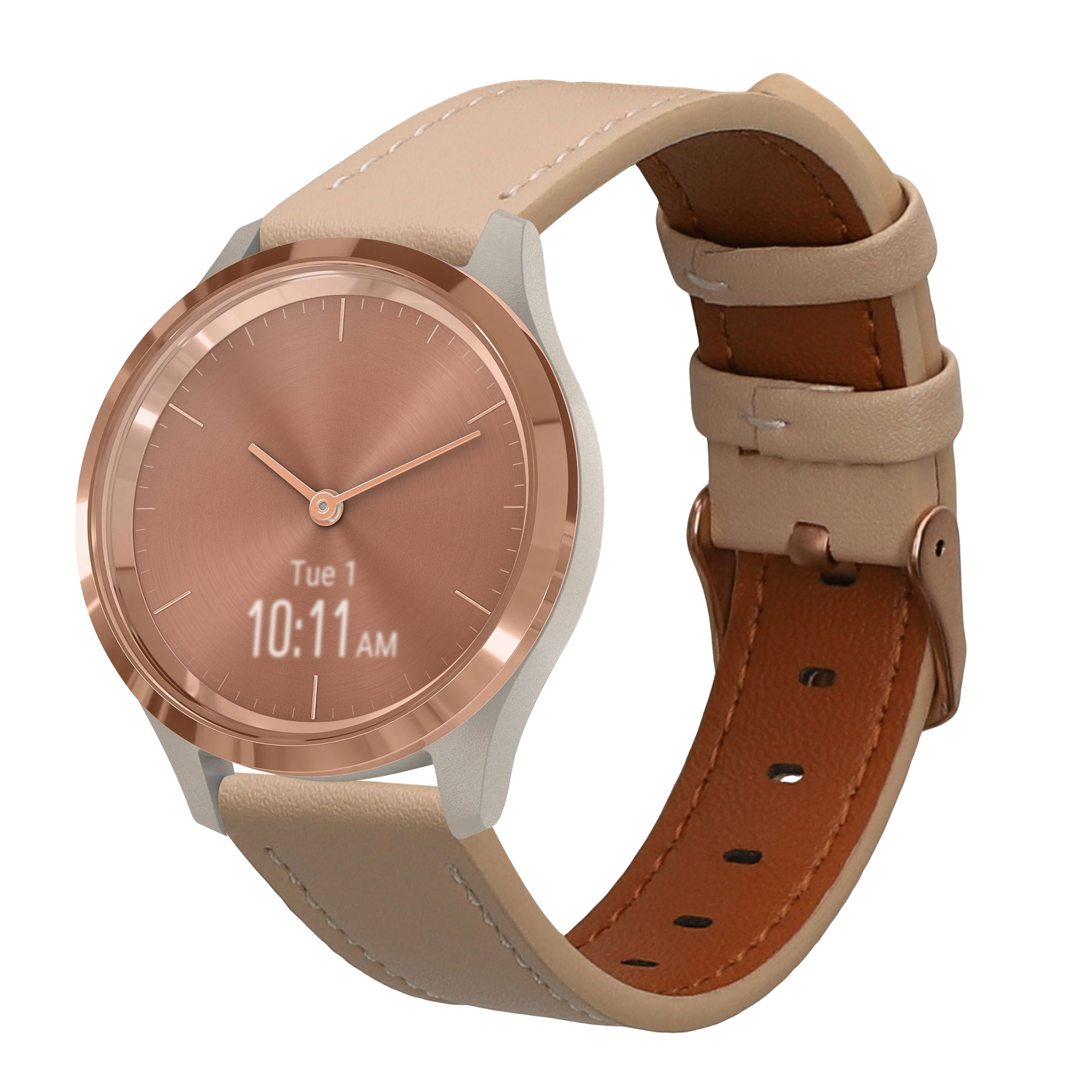 Řemínek kwmobile pro Garmin vivomove 3S / vivoactive 4S Watch - béžová / hnědá