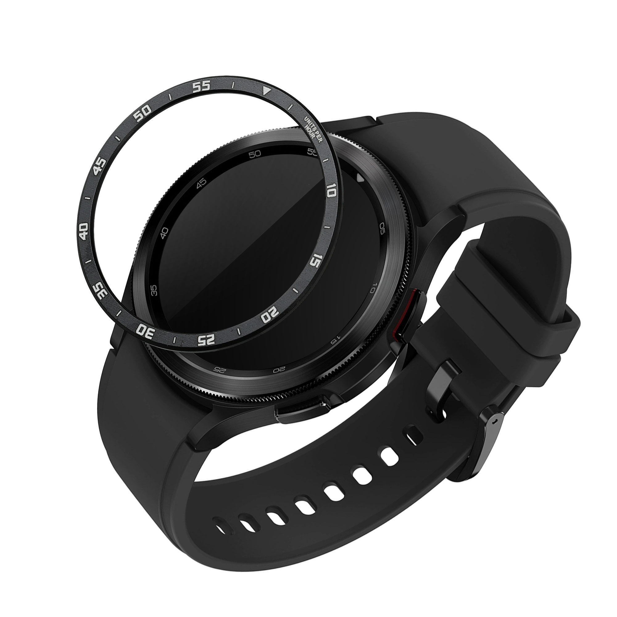 Ochranný rámeček na hodinky Galaxy Watch 6 Classic 47mm kwmobile černý/bílý