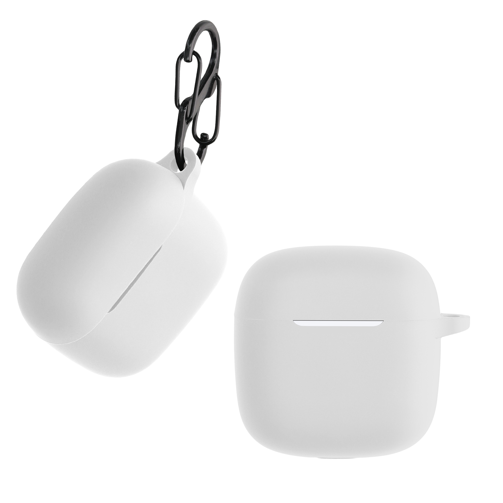 Obal pro Huawei FreeBuds SE2 / SE3 kwmobile s karabinou silikonové - bílá