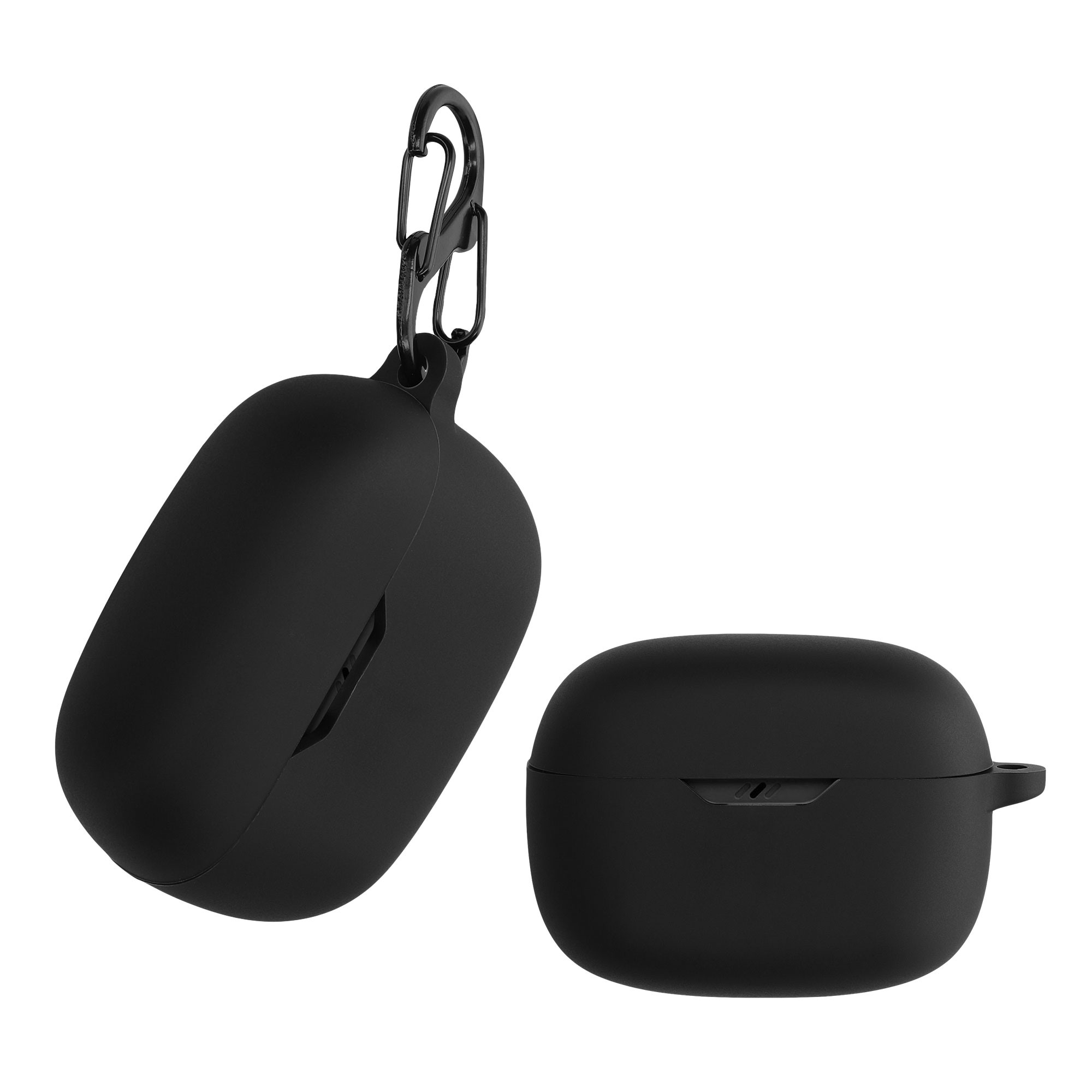 Obal pro JBL Wave Beam / Beam 2 / Wave 200TWS kwmobile s karabinou silikonové - černá