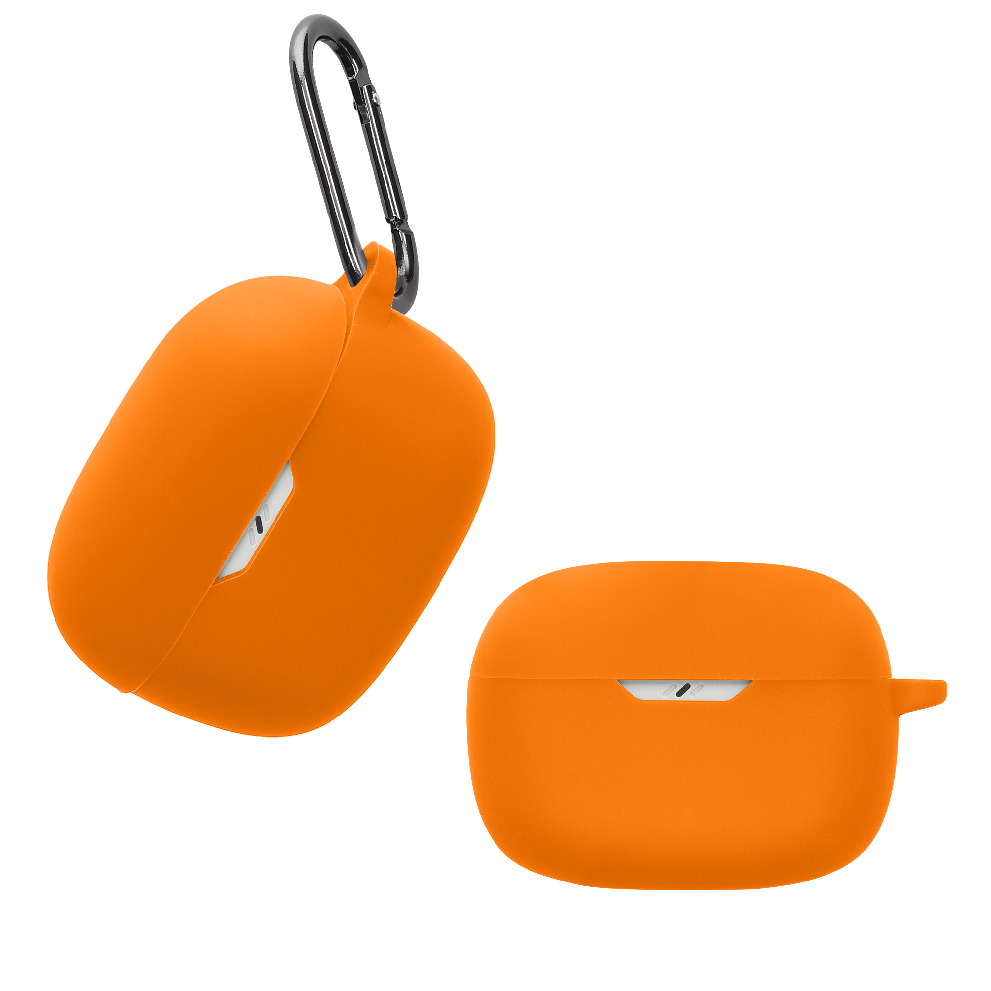 Obal pro JBL Wave Beam / Beam 2 / Wave 200TWS kwmobile s karabinou silikonové - oranžová