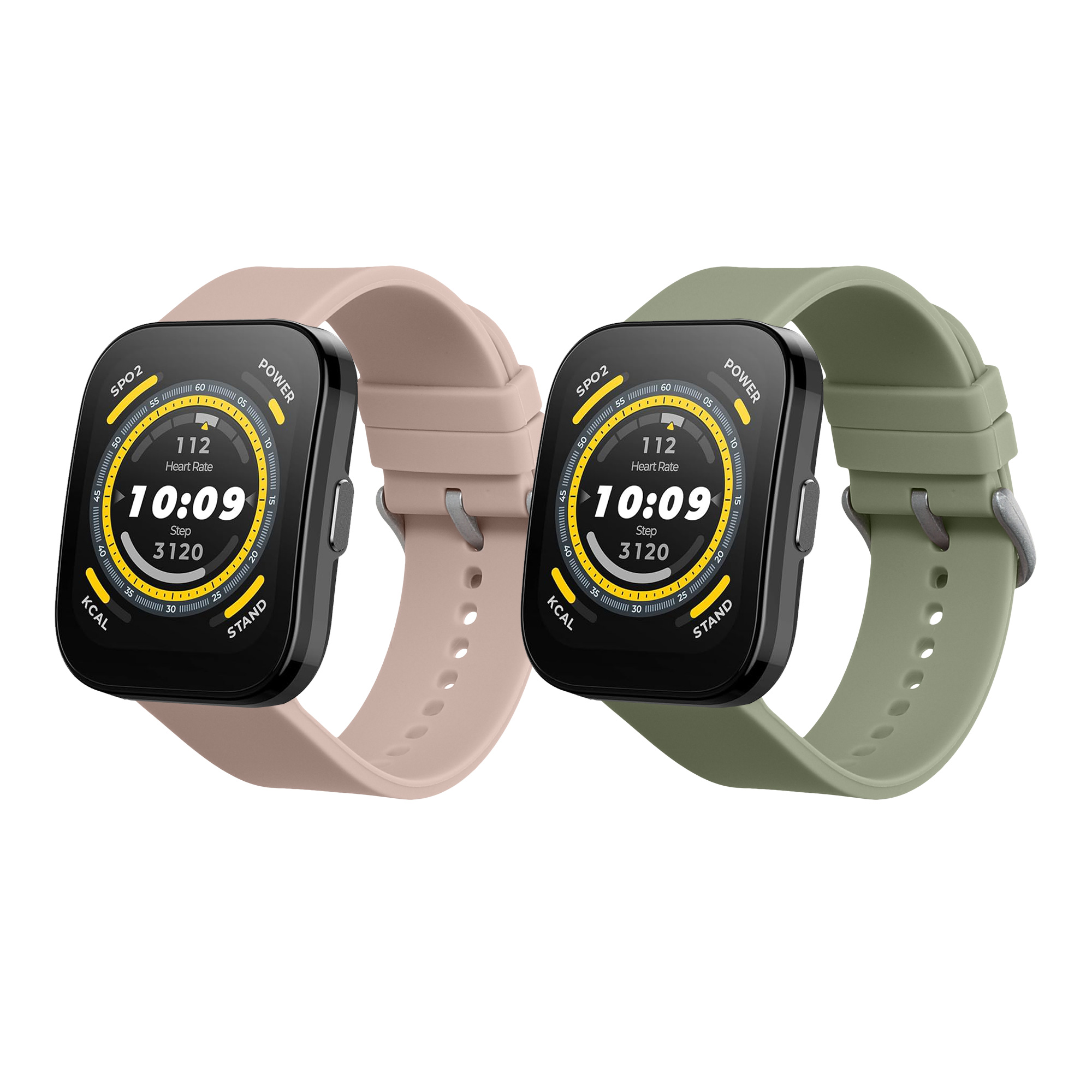 Řemínky pro Huami 22mm Amazfit Bip 6 / Bip 5 Unity / Bip 5 / GTS 3 / Balance 2 / Helio kwmobile silikonové - pastelově zelená / starorůžová