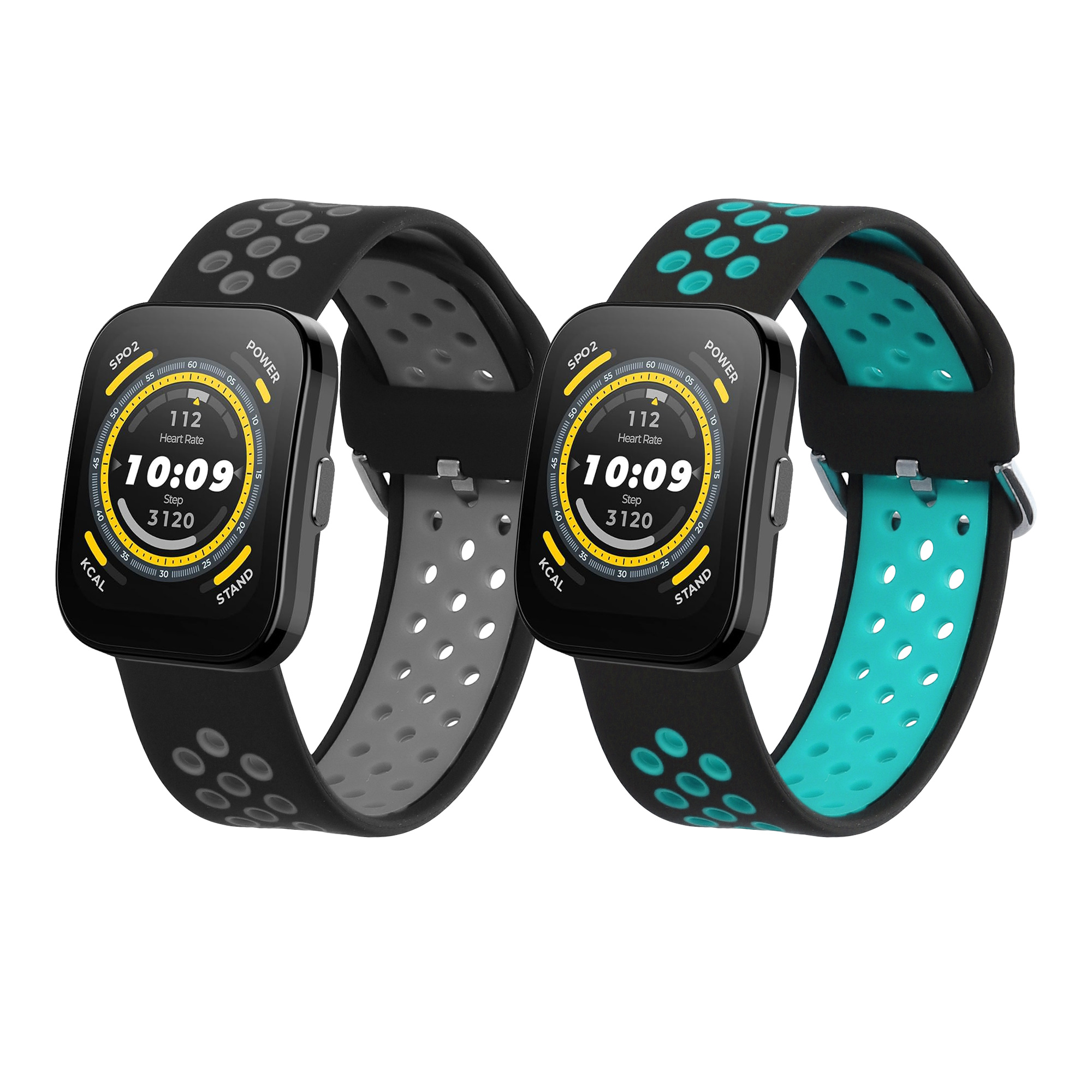 Řemínek Huami 22mm Amazfit Bip 6/Bip 5 Unity/Bip 5/GTS 3/Bal... 22mm kwmobile TPU černý/šedý/černý/modrý