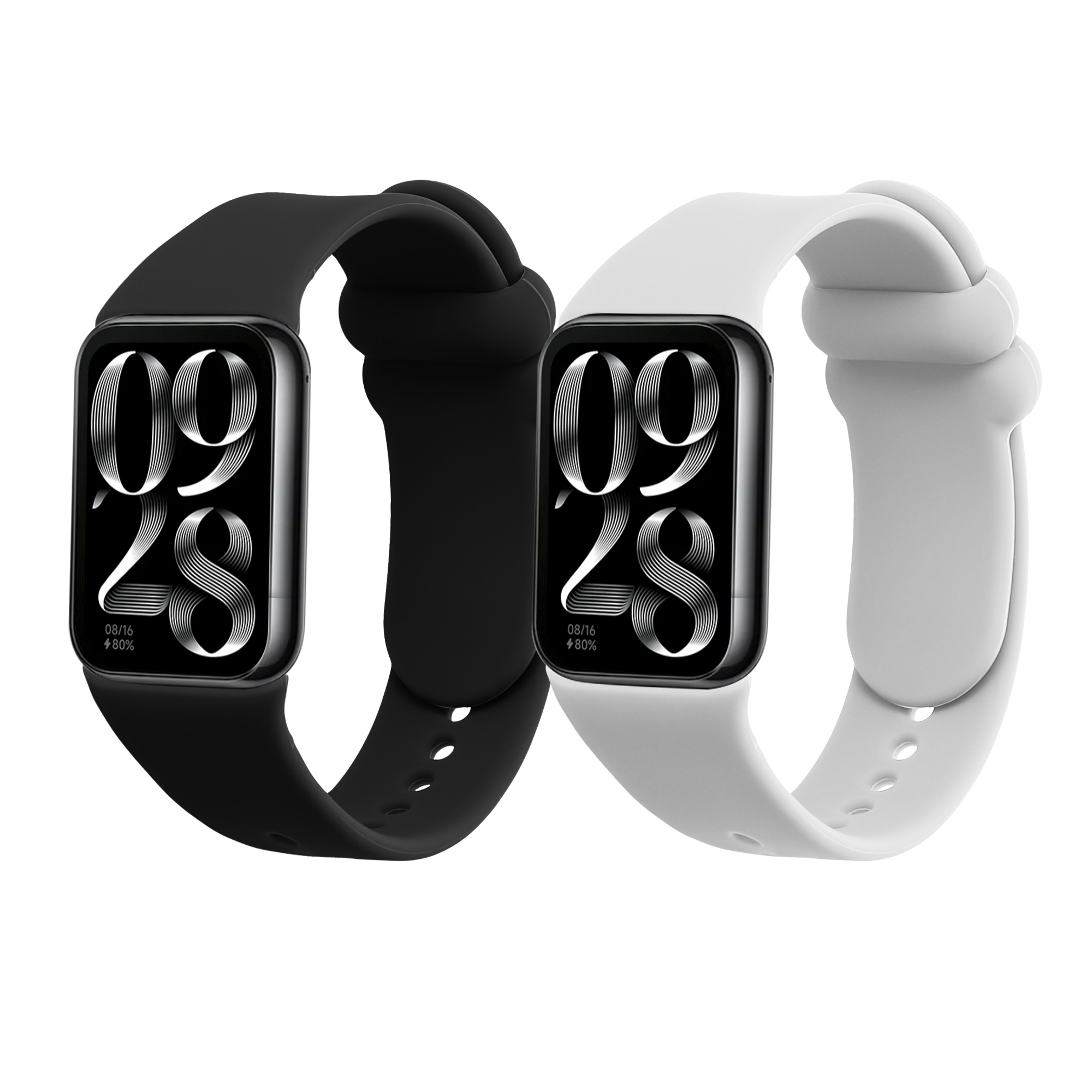 2x Řemínek Xiaomi Smart Band 8 Pro / Band 9 Pro / Redmi Watch 5 / Redmi Watch 4 kwmobile - černá / bílá